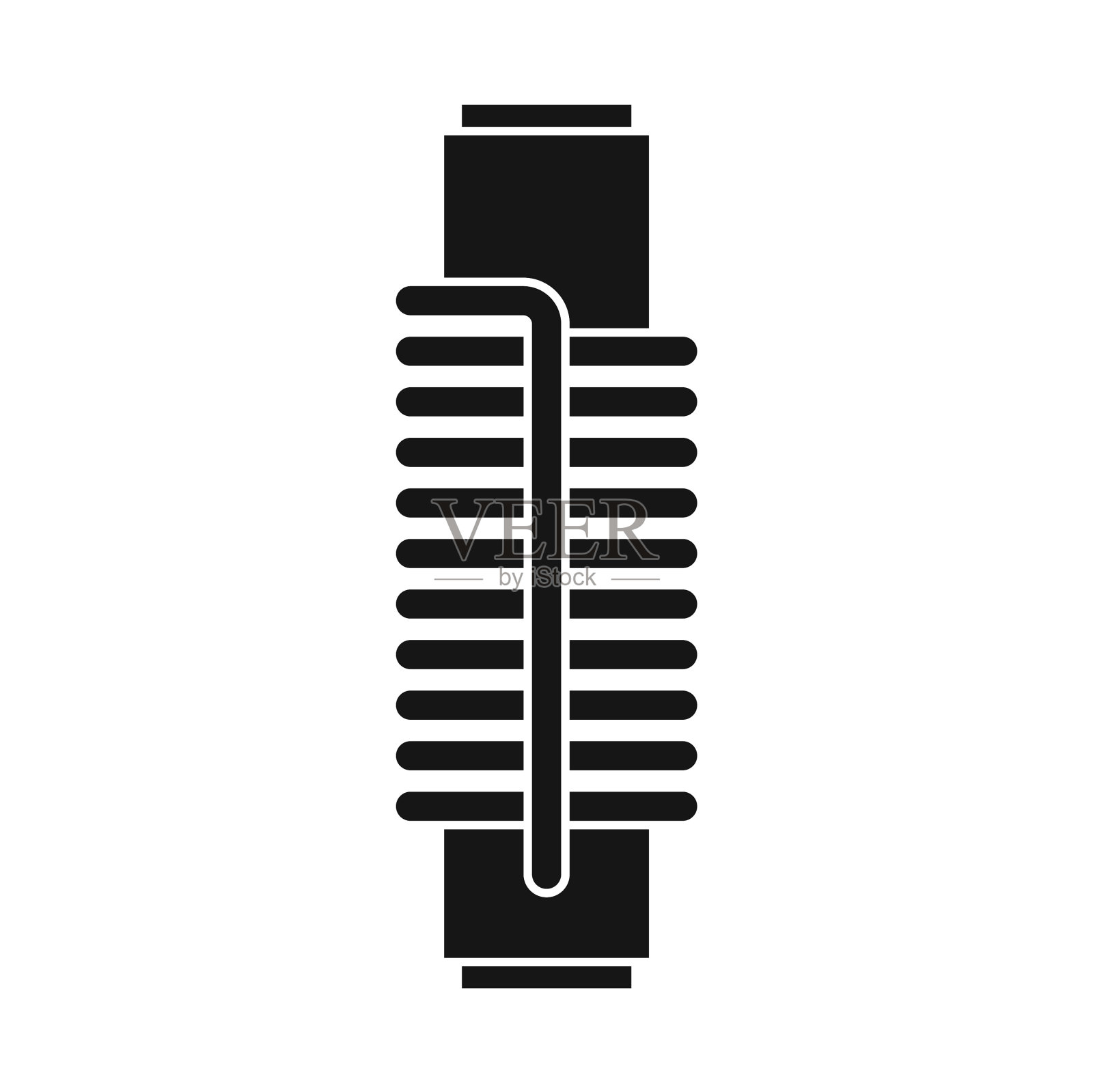 线圈和金属图标图形的设计插画图片素材