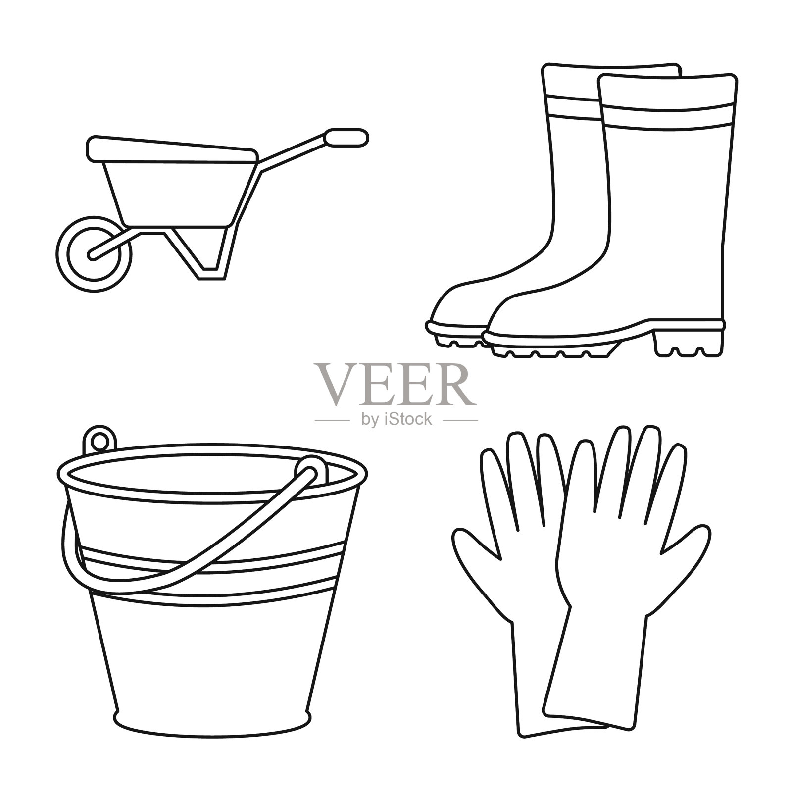 花园,园艺插画图片素材