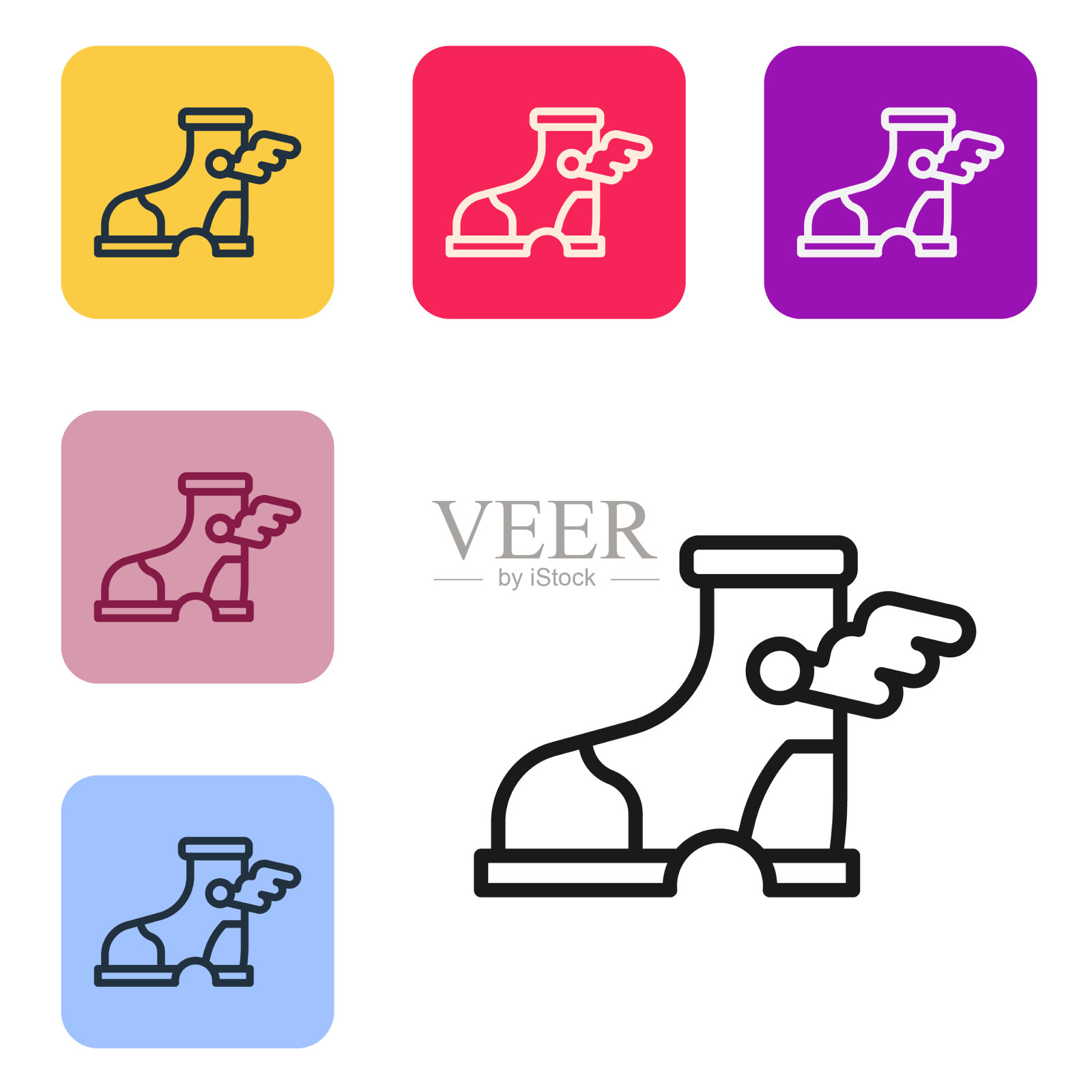 黑线爱马仕凉鞋图标孤立在白色图标素材