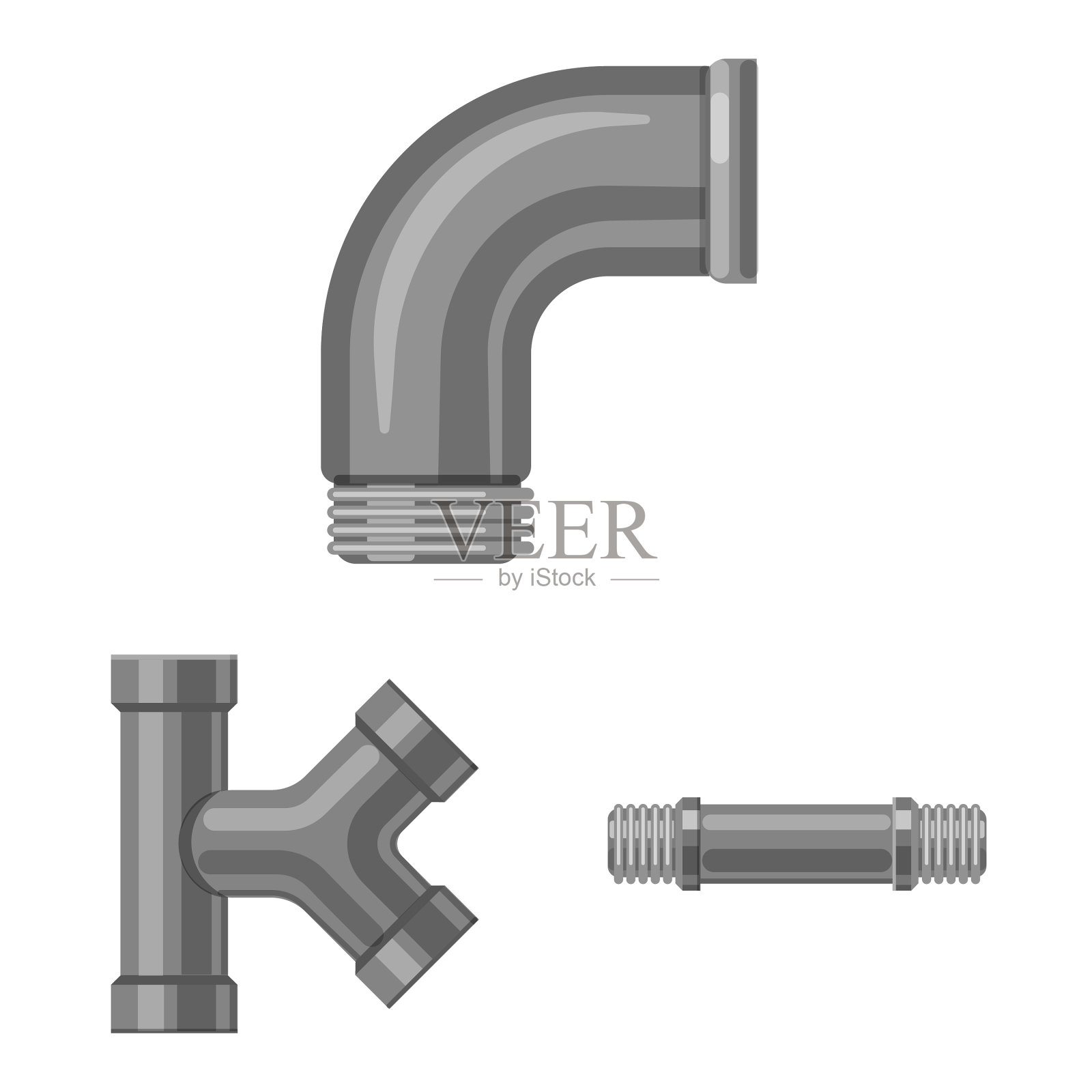 管道和管道图标集图标素材