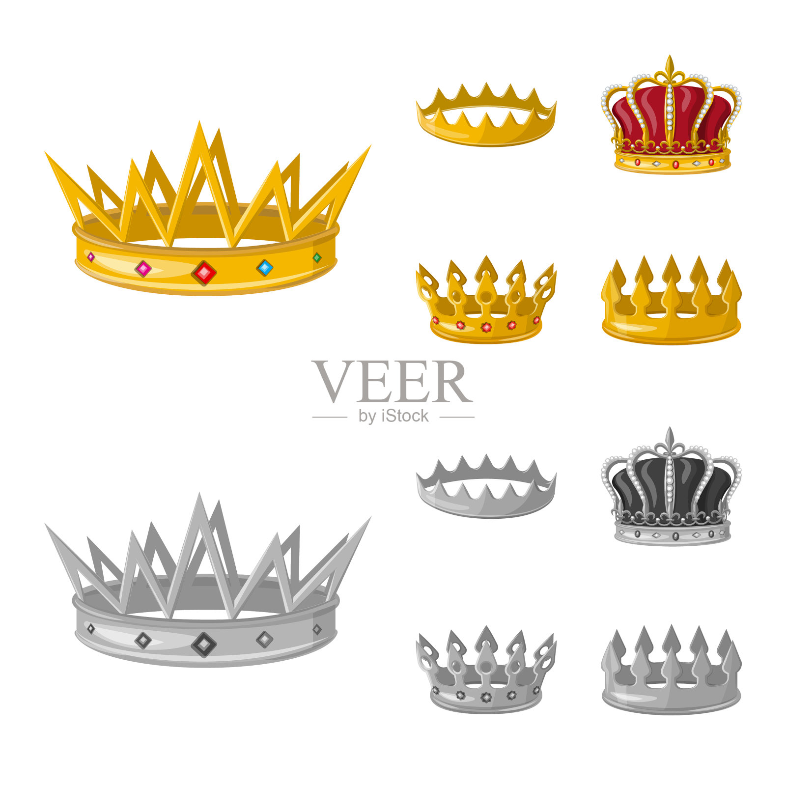 孤立的物体中世纪和贵族标志插画图片素材