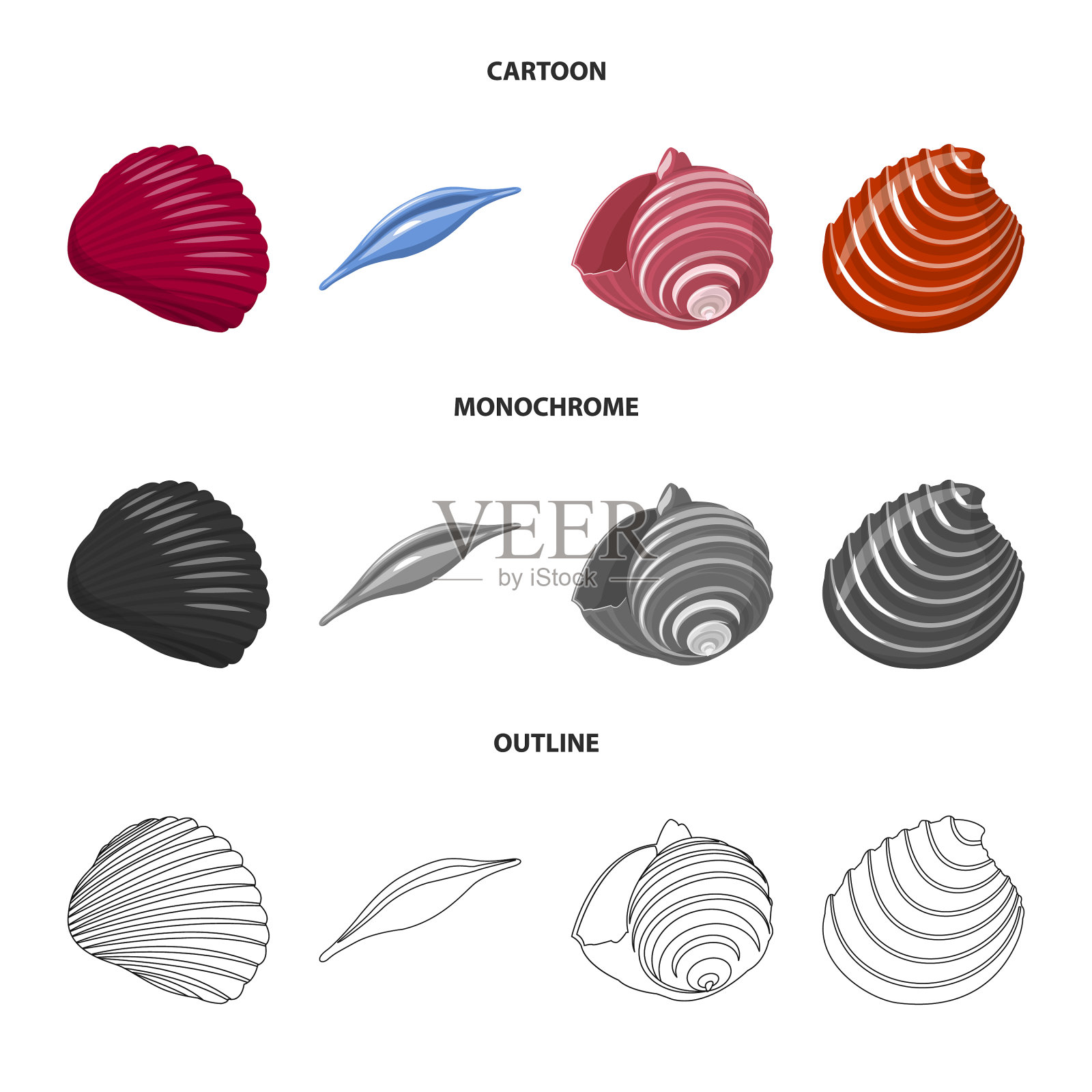 设计动物和装饰图标集图标素材