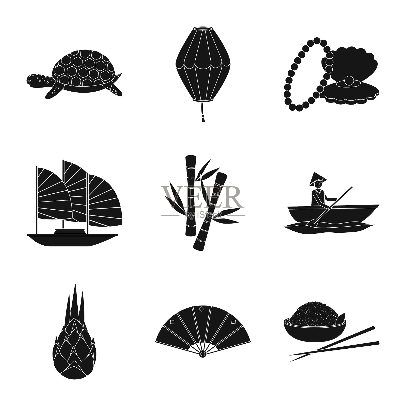 孤立物体东方和东方的图标图标素材