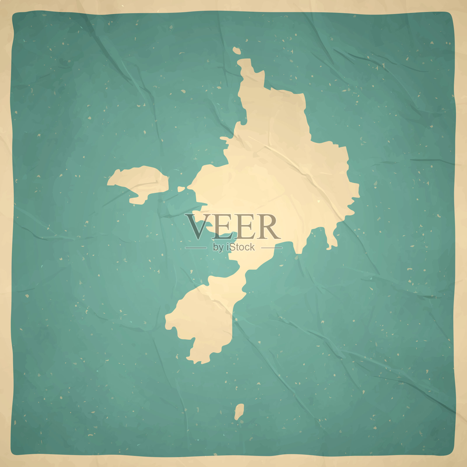 复古复古风格的萨克地图-旧的纹理纸插画图片素材