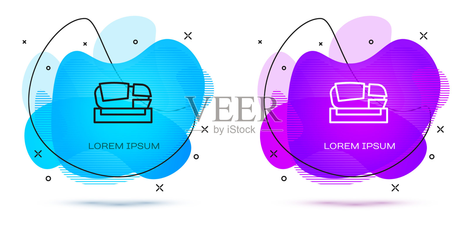 线体育场梅斯塔利亚的图标孤立在白色插画图片素材