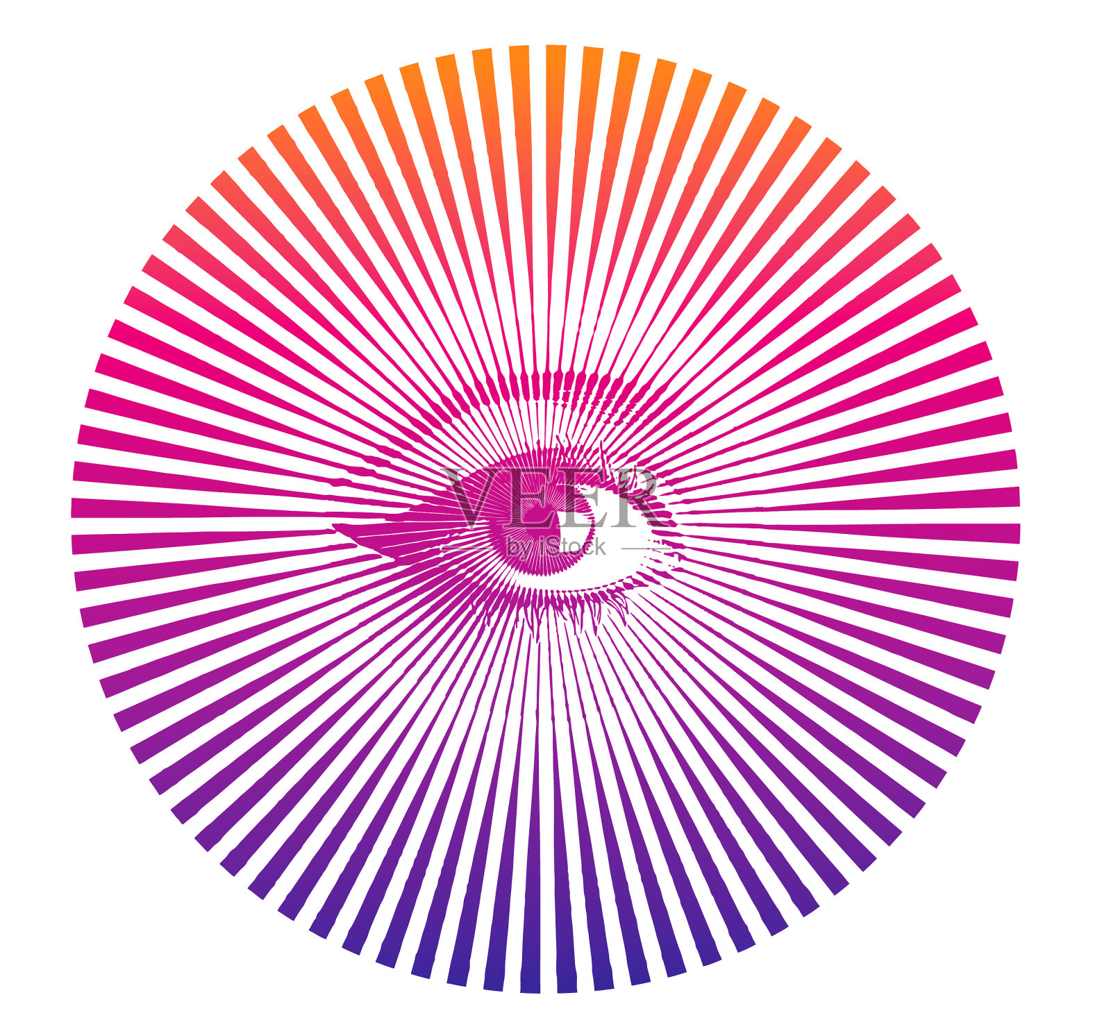 所有看得见的眼睛围成一圈插画图片素材