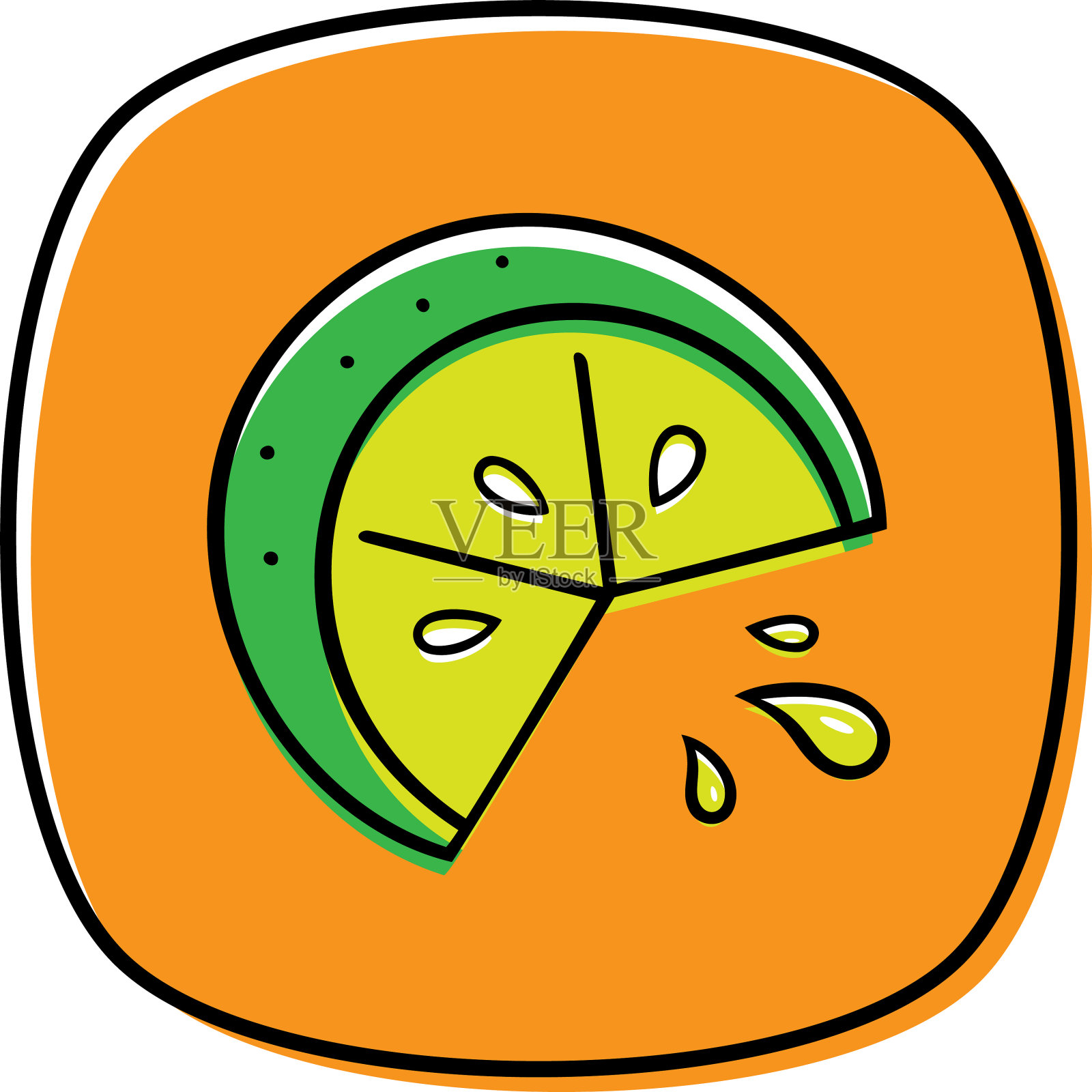 柠檬汁涂鸦3插画图片素材