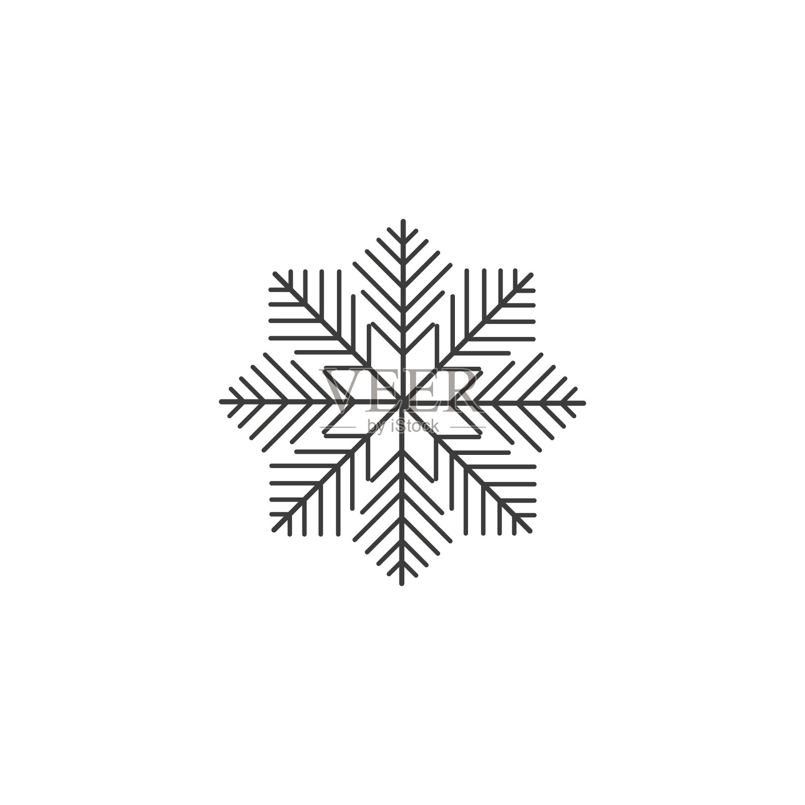 雪花图标雪花标志孤立插画图片素材