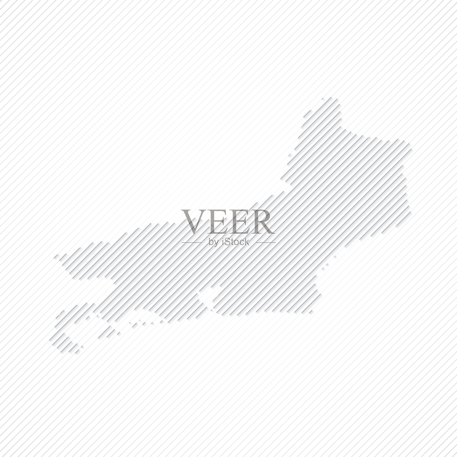 里约热内卢de Janeiro地图设计与白色背景上的线插画图片素材