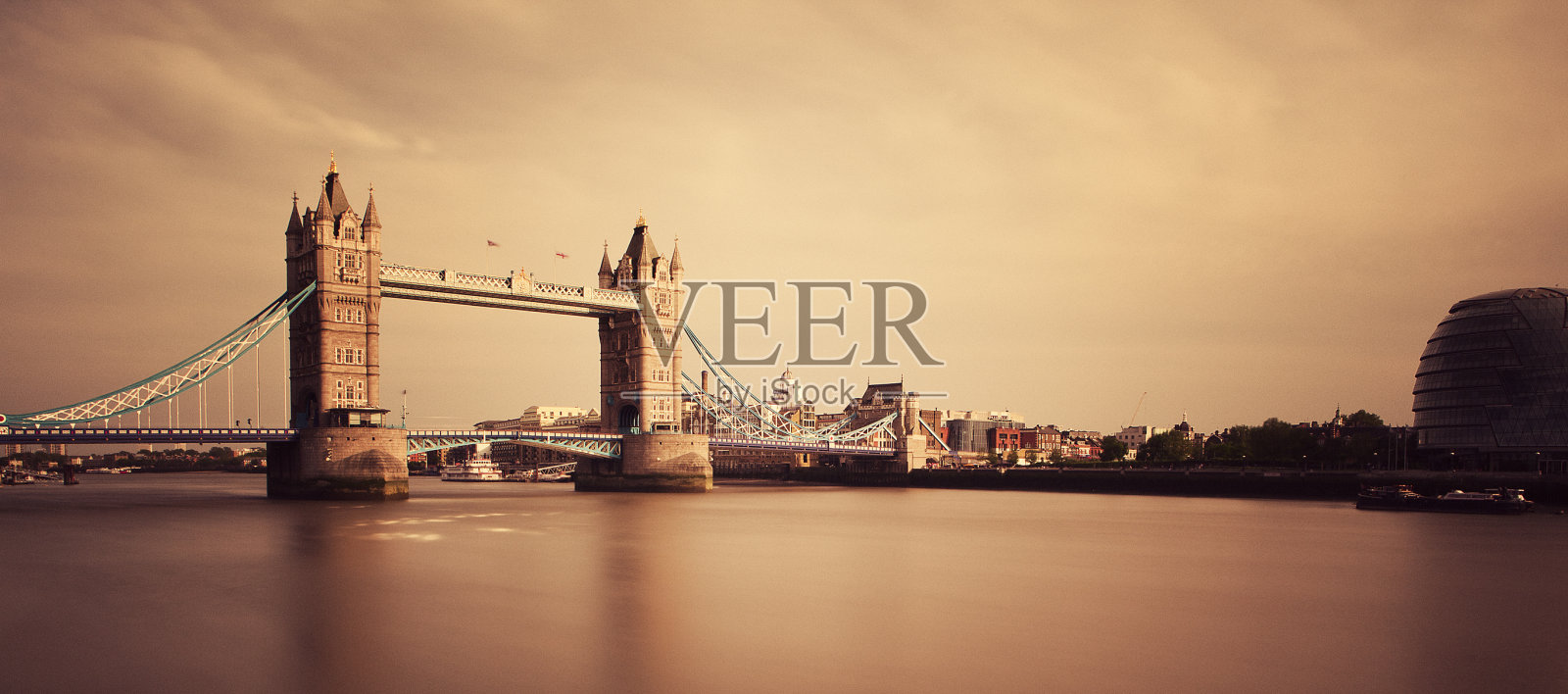 伦敦塔桥全景图照片摄影图片