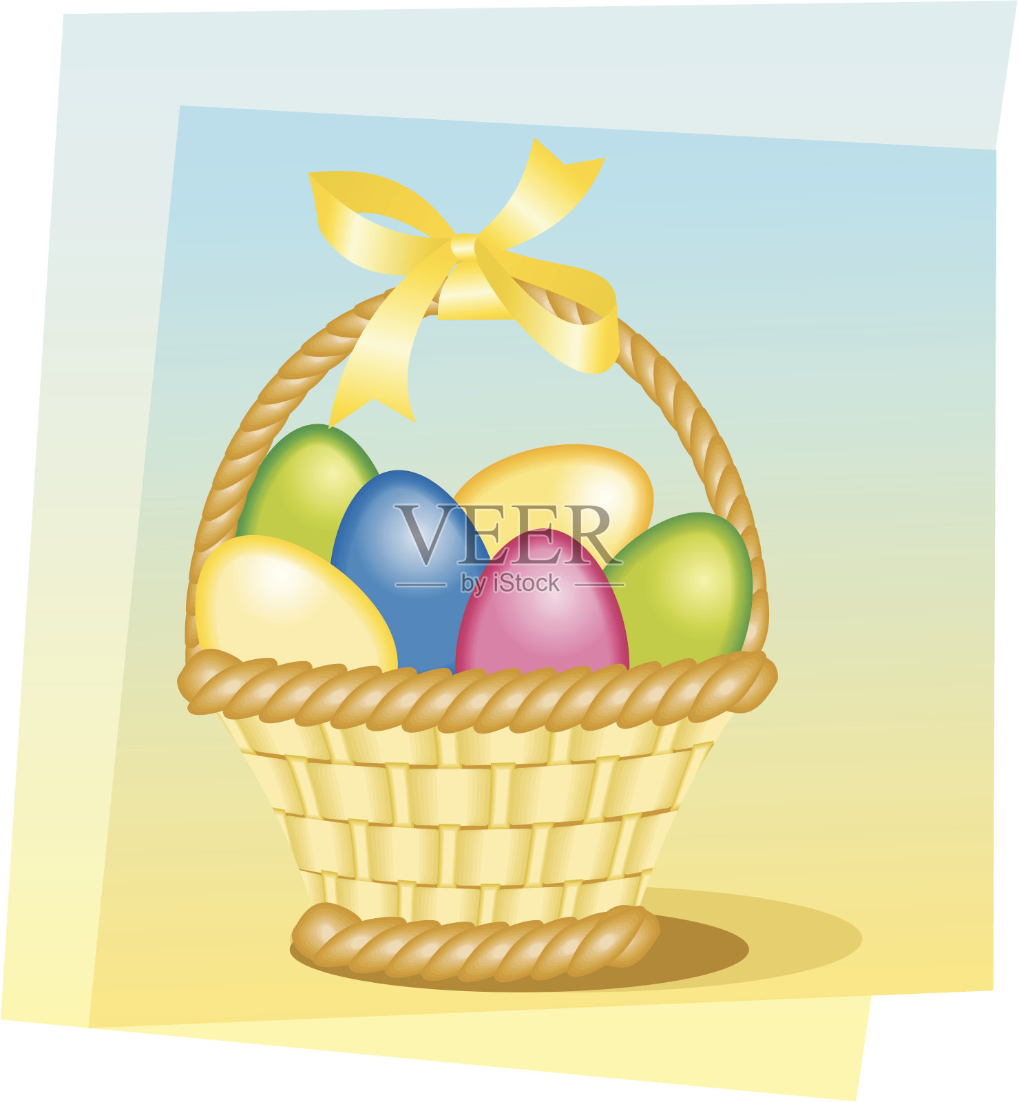 复活节篮子插画图片素材
