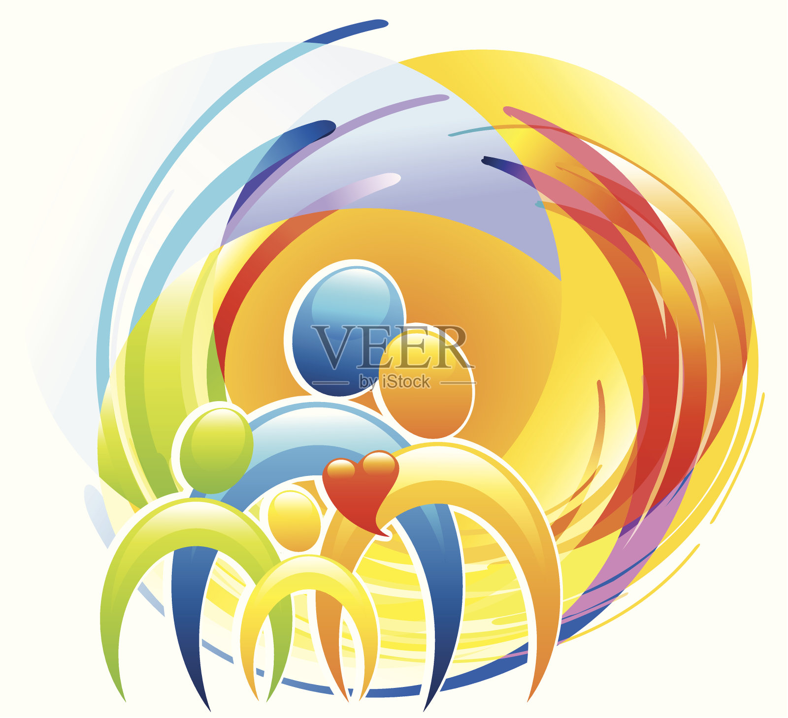 幸福的家庭插画图片素材