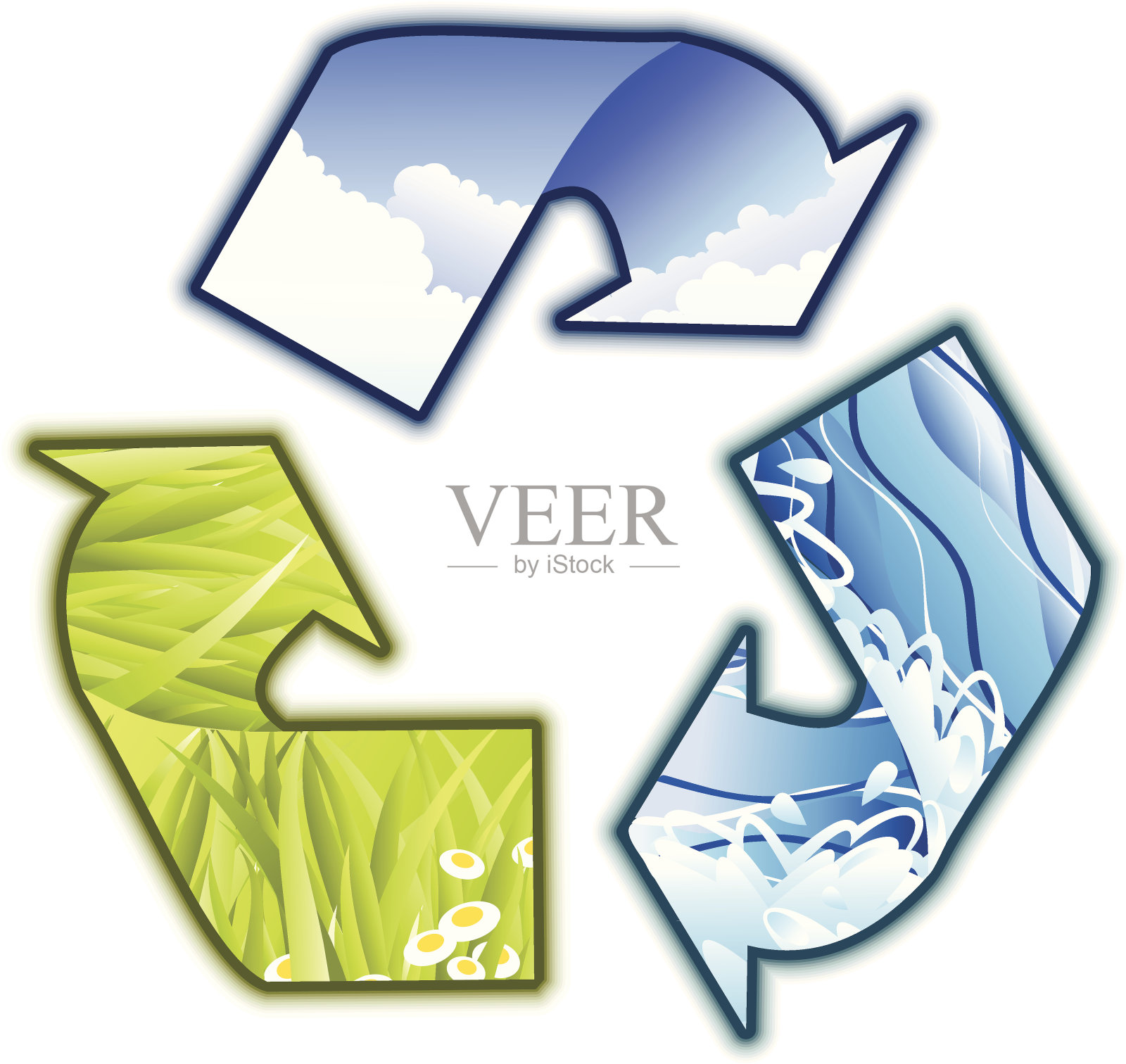 回收插画图片素材