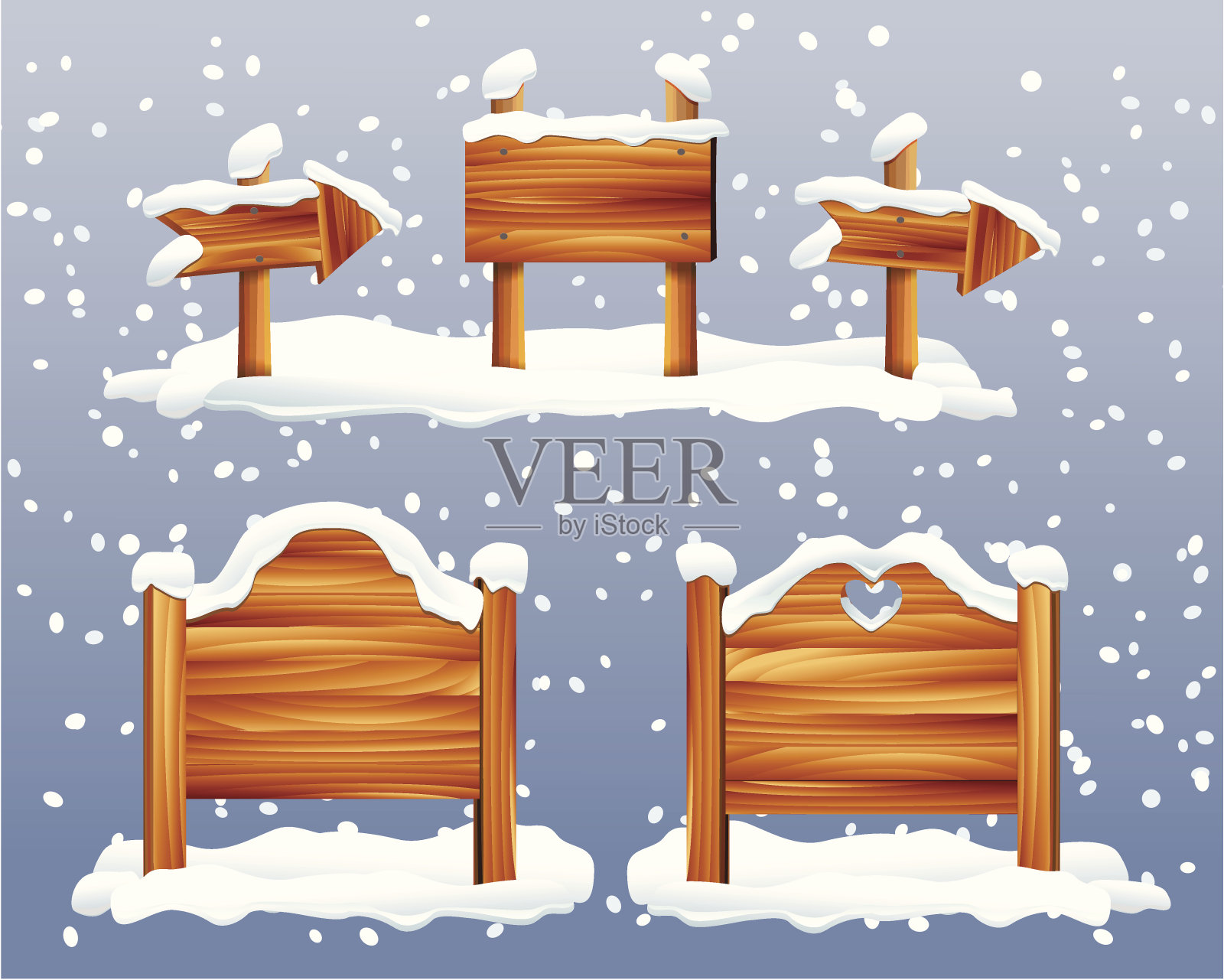 冬天的迹象设计元素图片