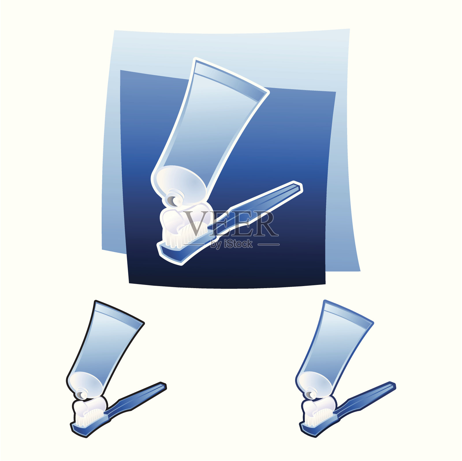 牙膏和牙刷插画图片素材