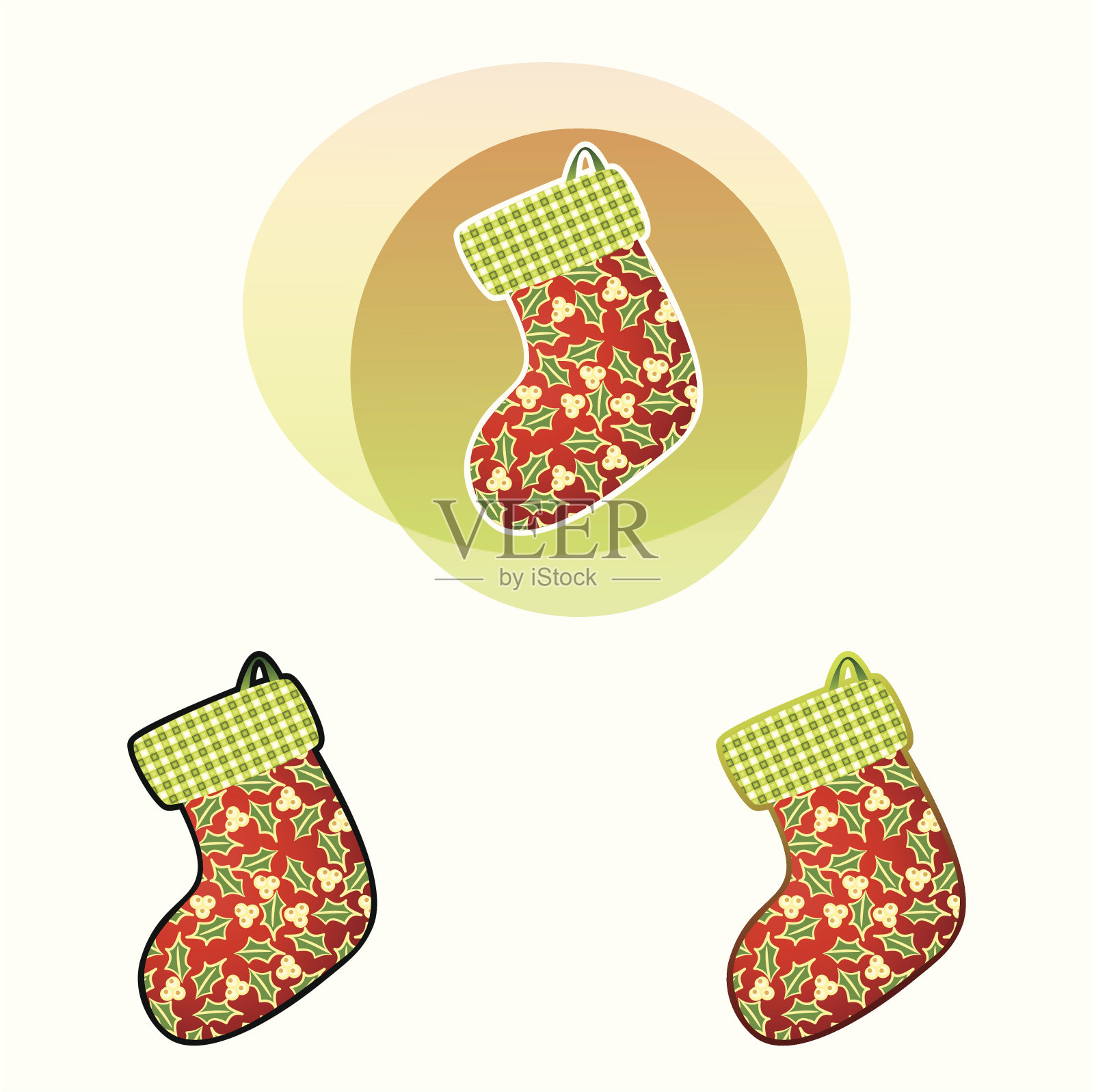 圣诞袜插画图片素材