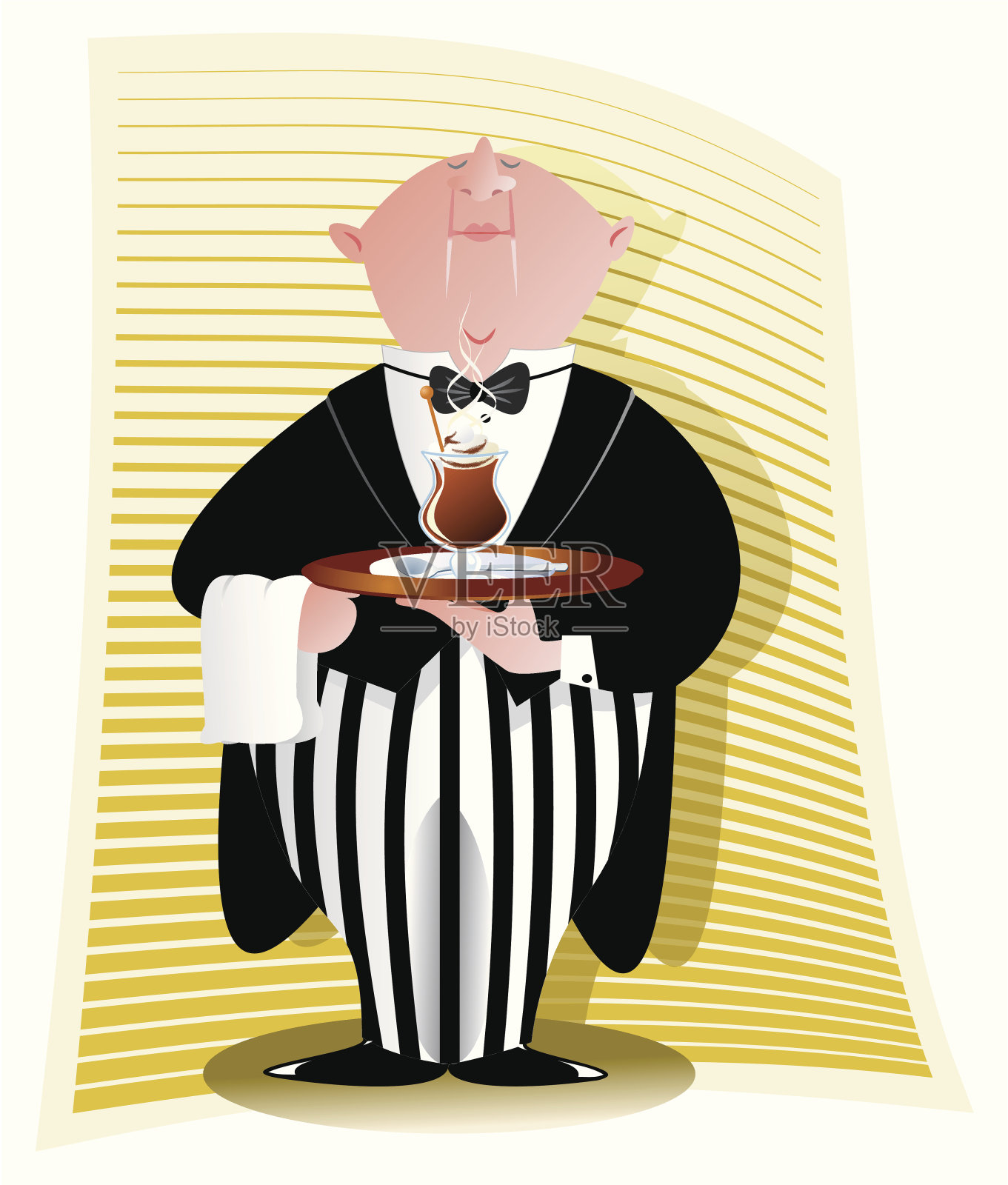 你的咖啡,先生。插画图片素材
