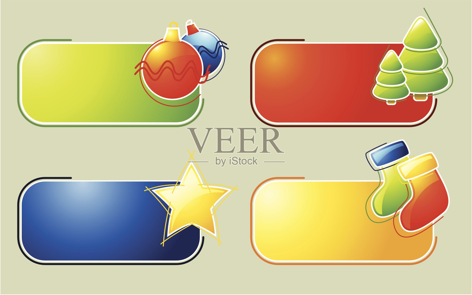 圣诞节的标签插画图片素材