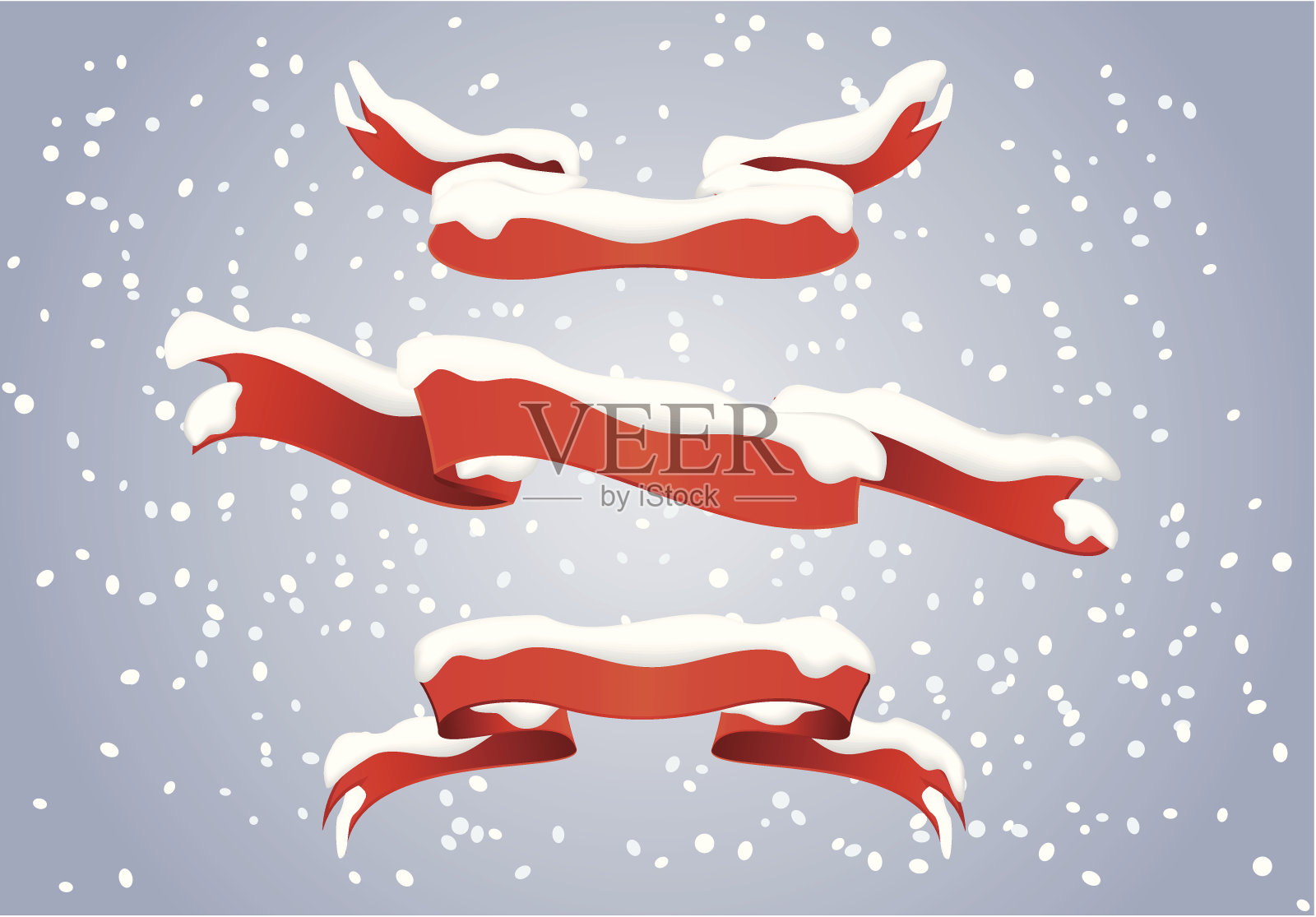 冰雪覆盖的横幅插画图片素材