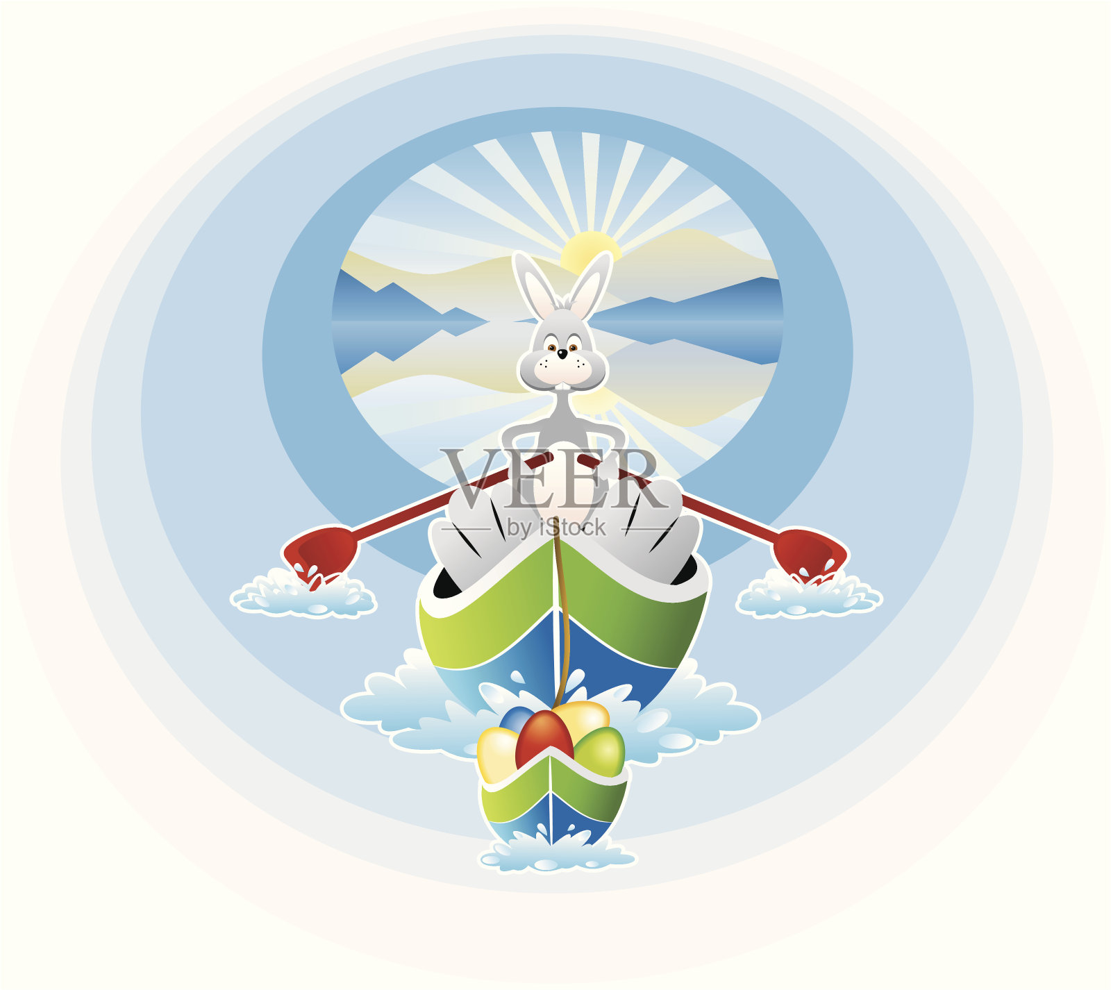 鸡蛋在运输插画图片素材