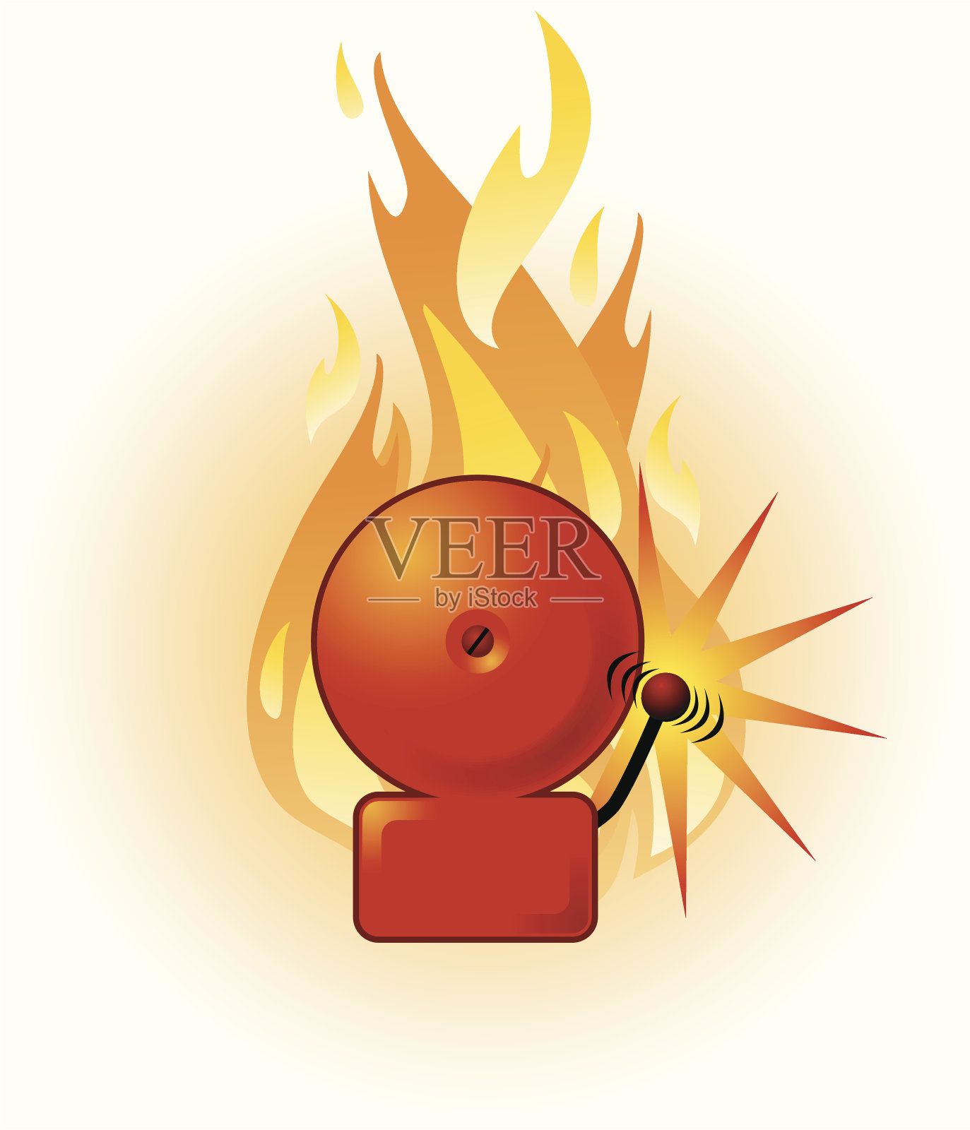 火灾报警插画图片素材