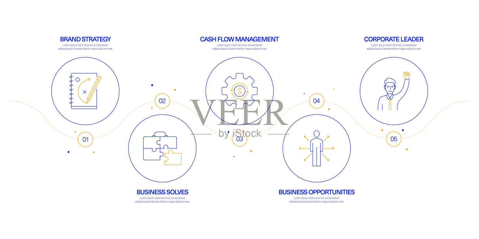 商业策略信息图设计概念插画图片素材