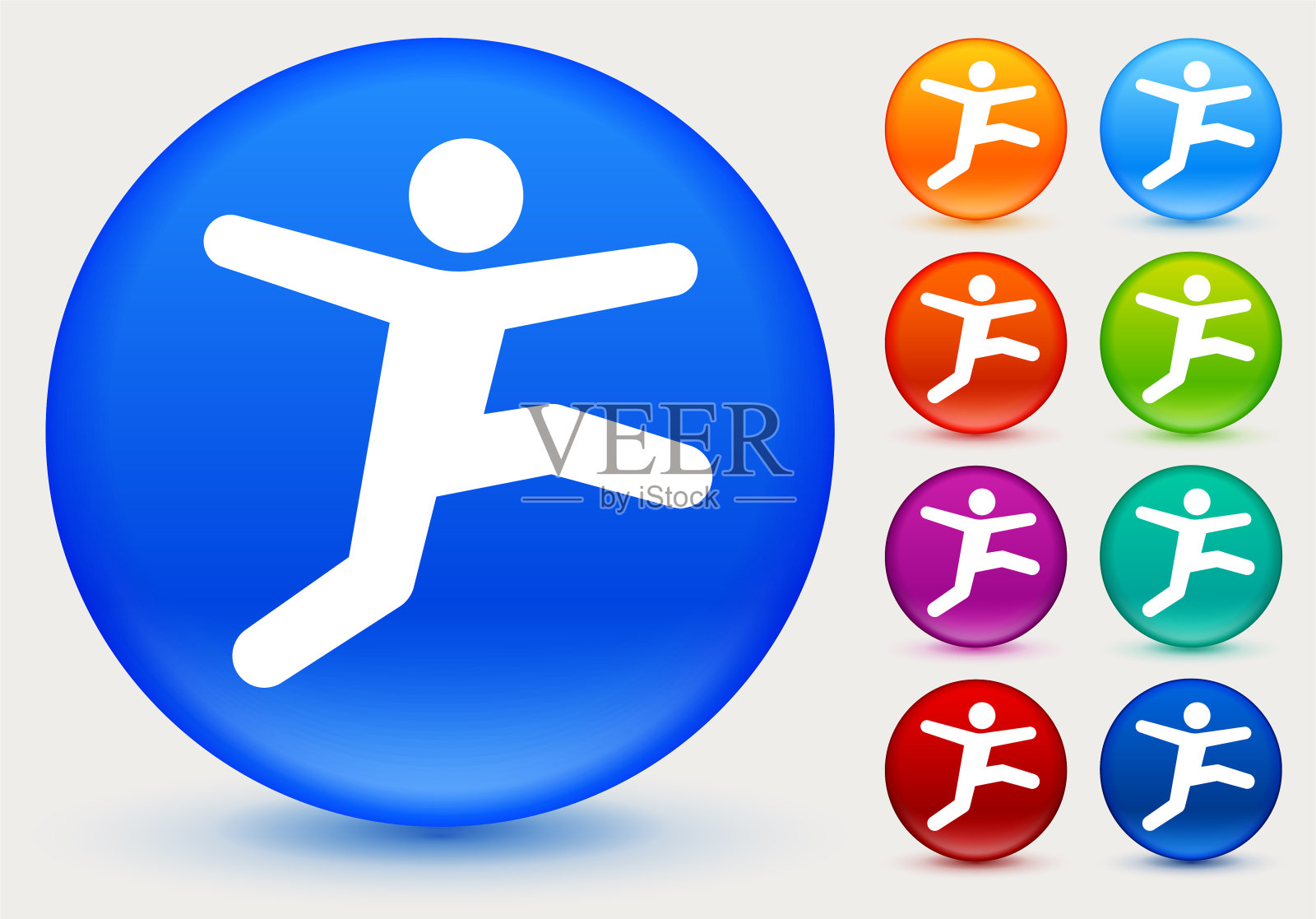 男人跳跃插画图片素材