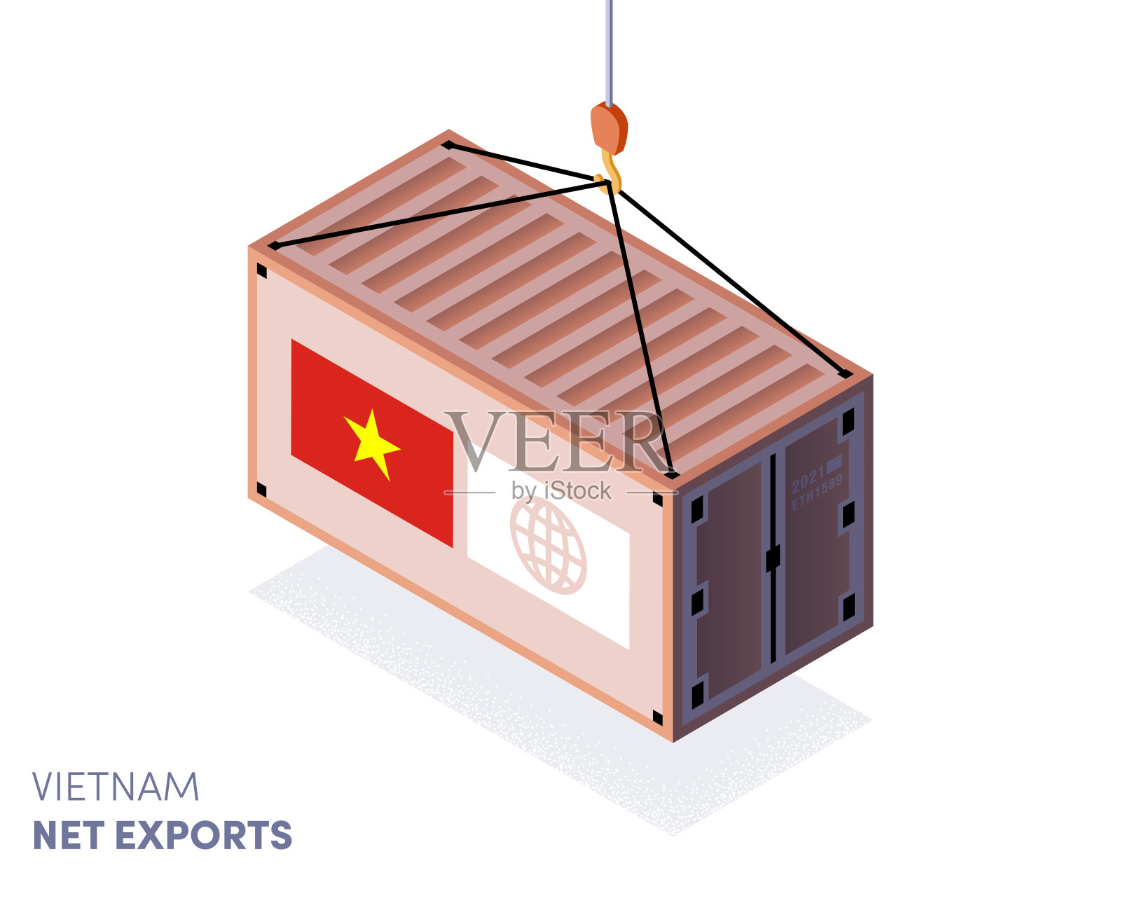 越南贸易协定信息图表设计插画图片素材