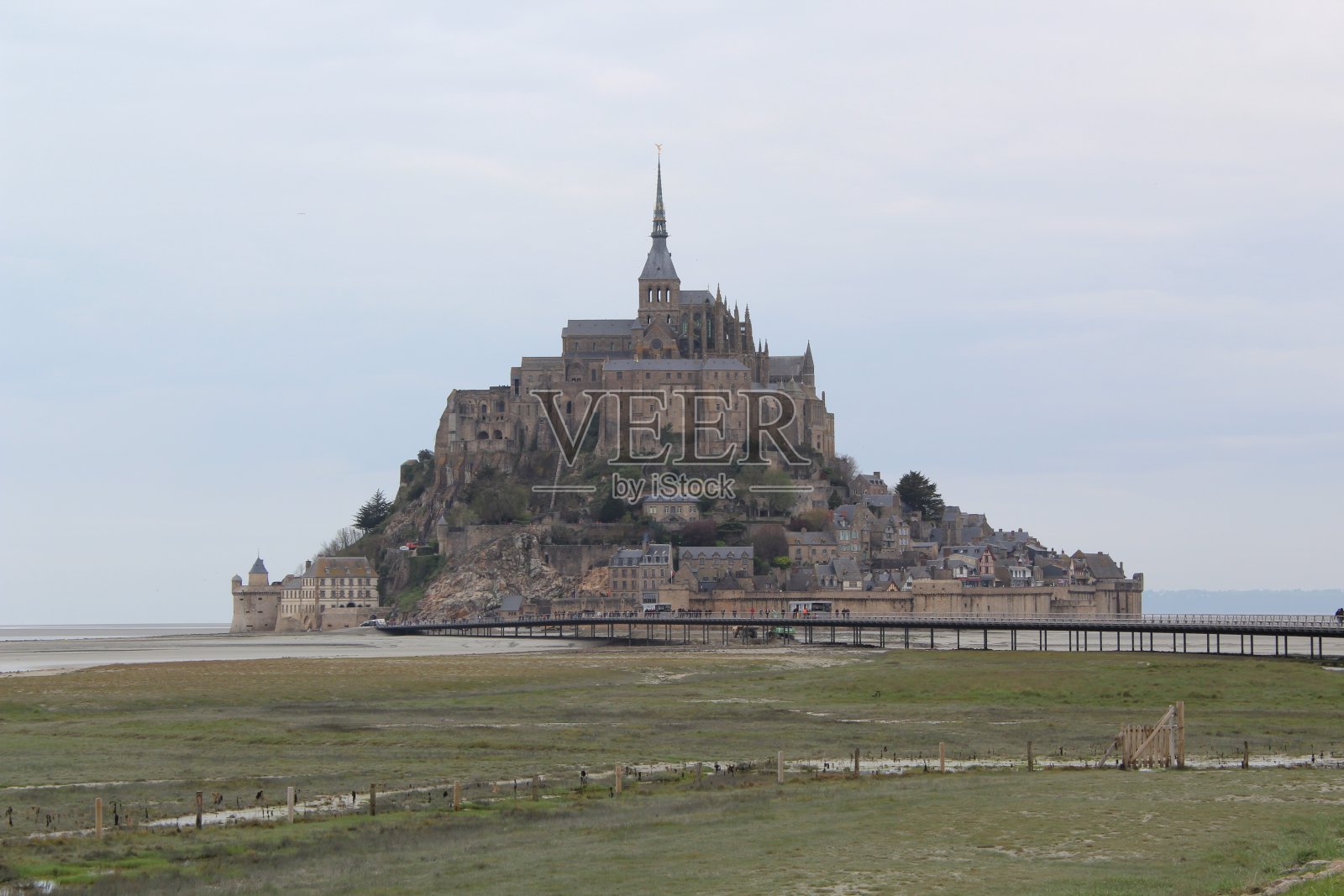 圣米歇尔山大教堂，法国照片摄影图片