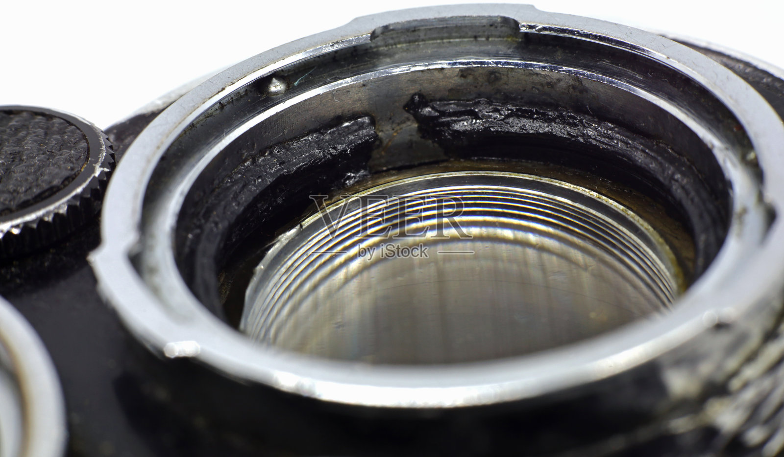 特写旧胶片相机镜头细节照片摄影图片