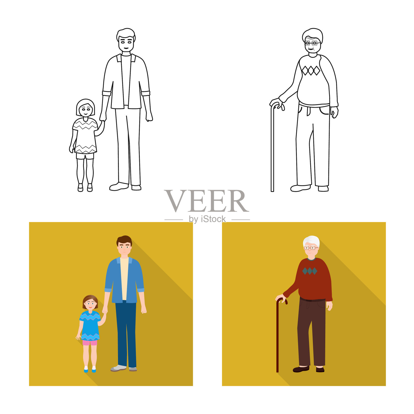 角色和角色图标插画图片素材