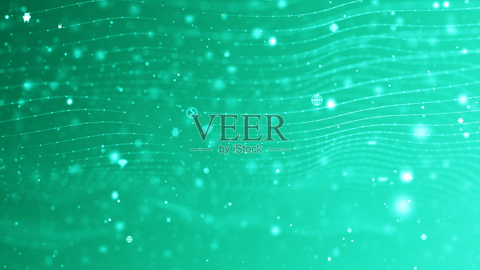 波浪线粒子技术背景照片摄影图片