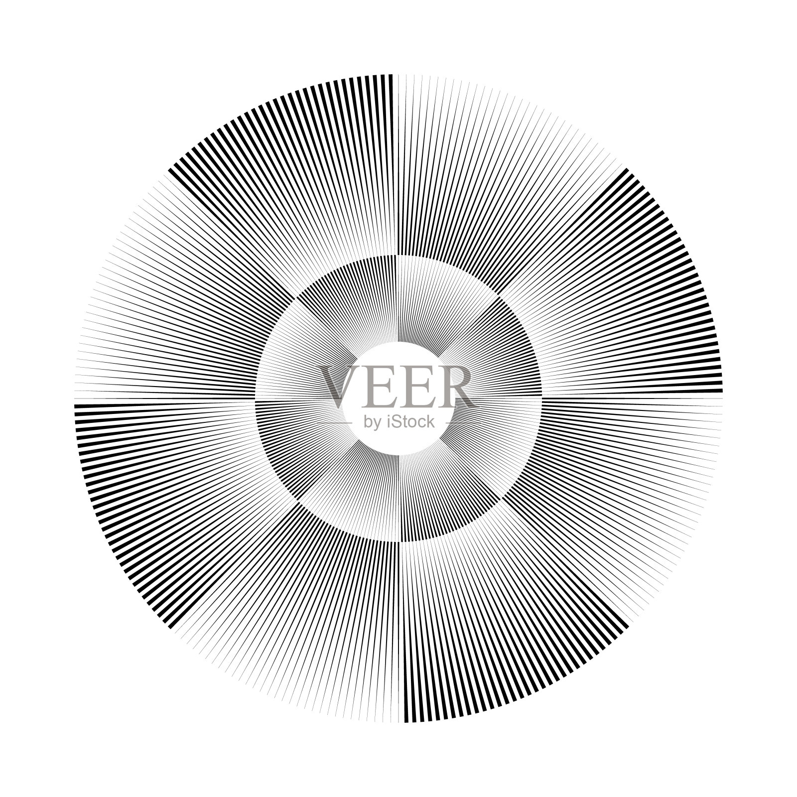 八个部分的形状由两个轨道上的细长三角形组成插画图片素材