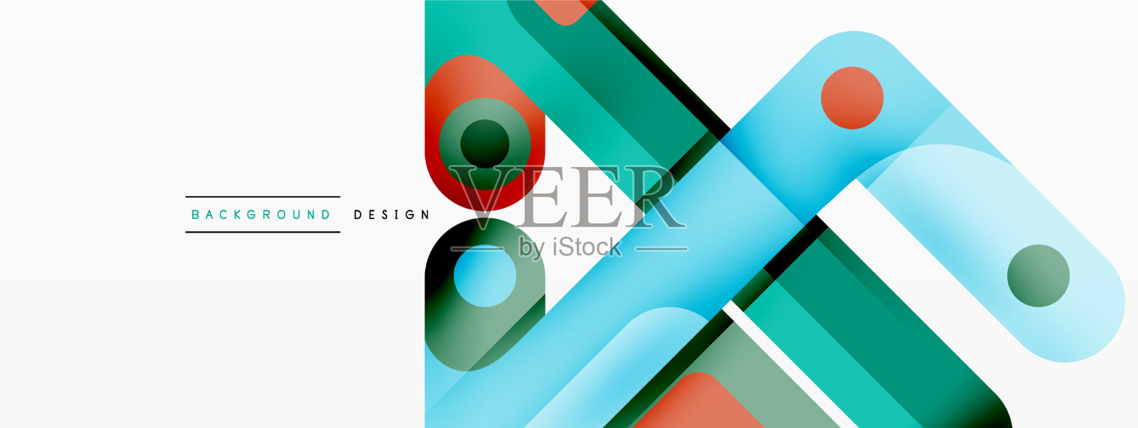 彩色动态条纹构成线条插画图片素材