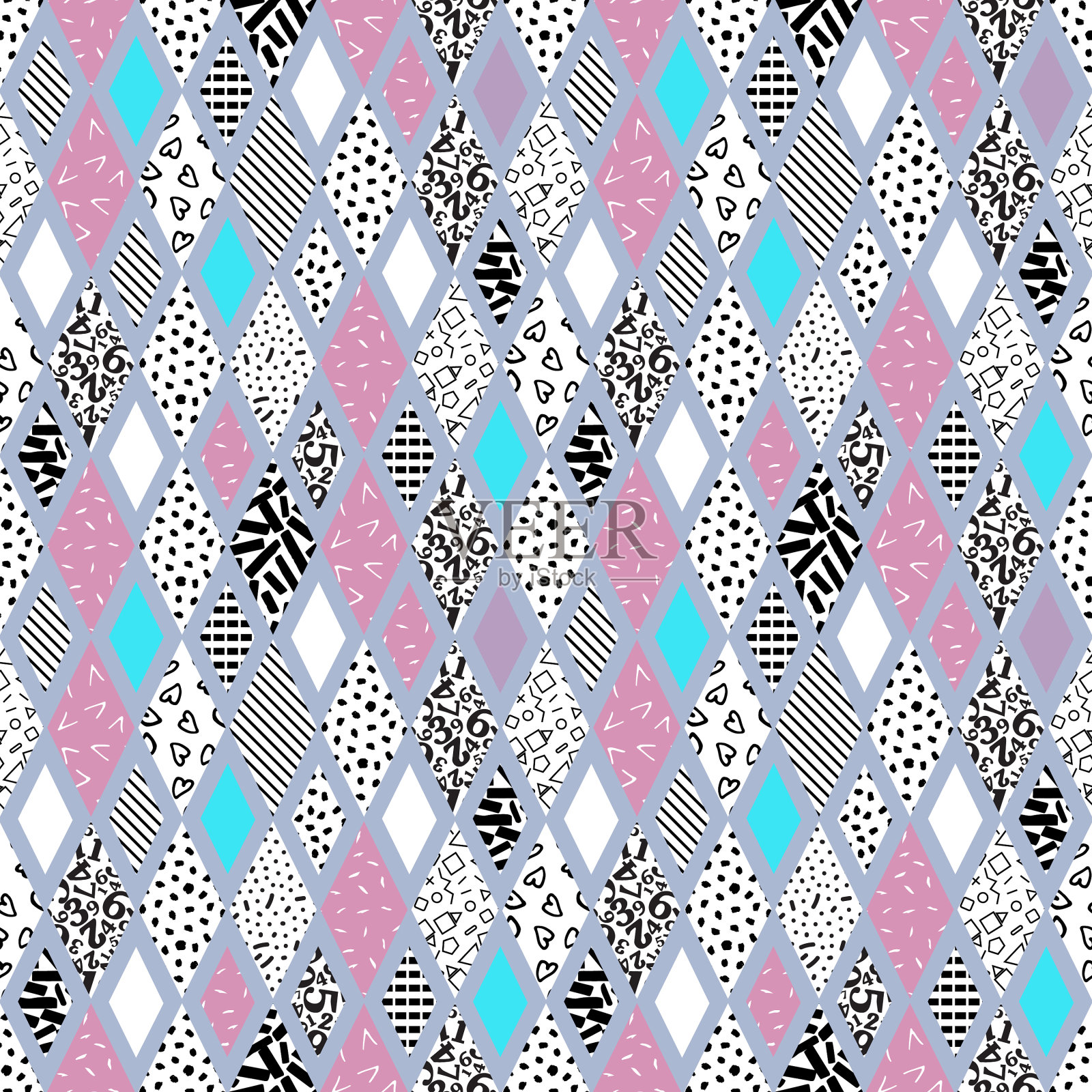 抽象无缝模式插画图片素材