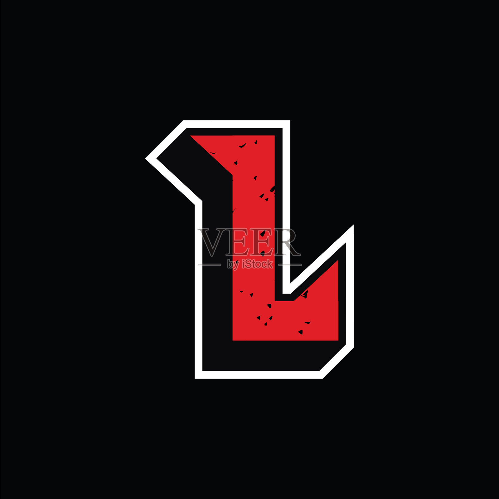 重金属字母l设计元素图片