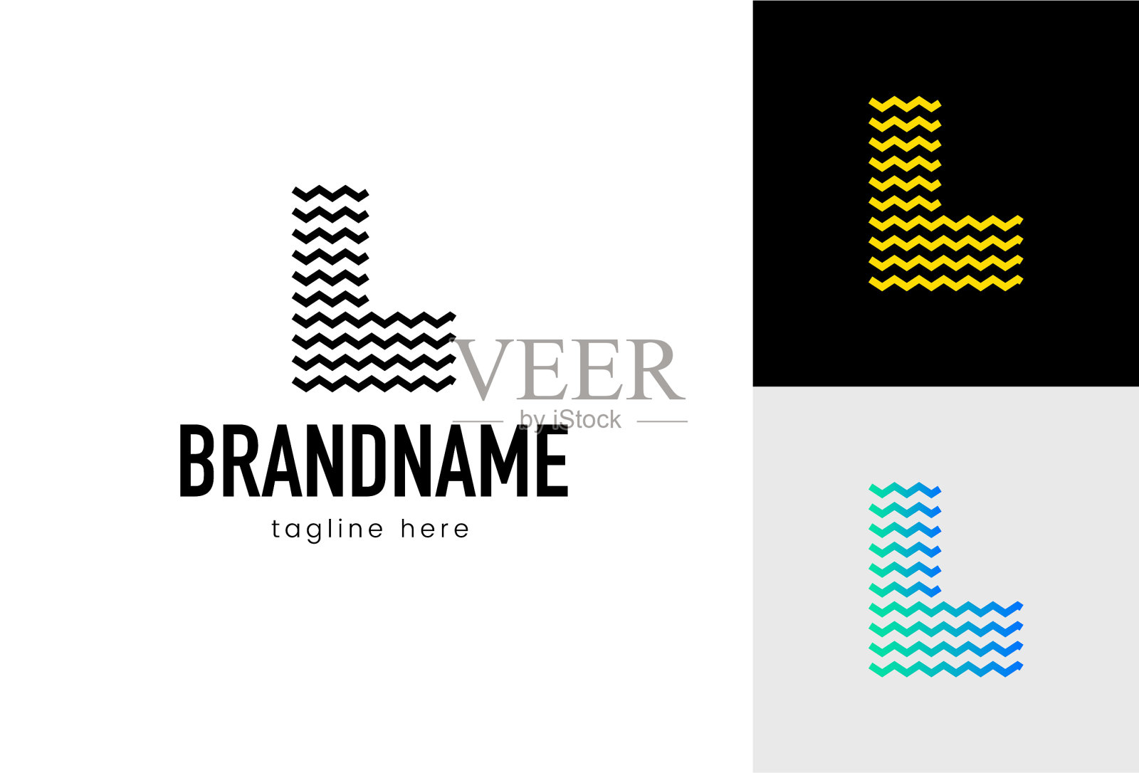 L字标志套装插画图片素材