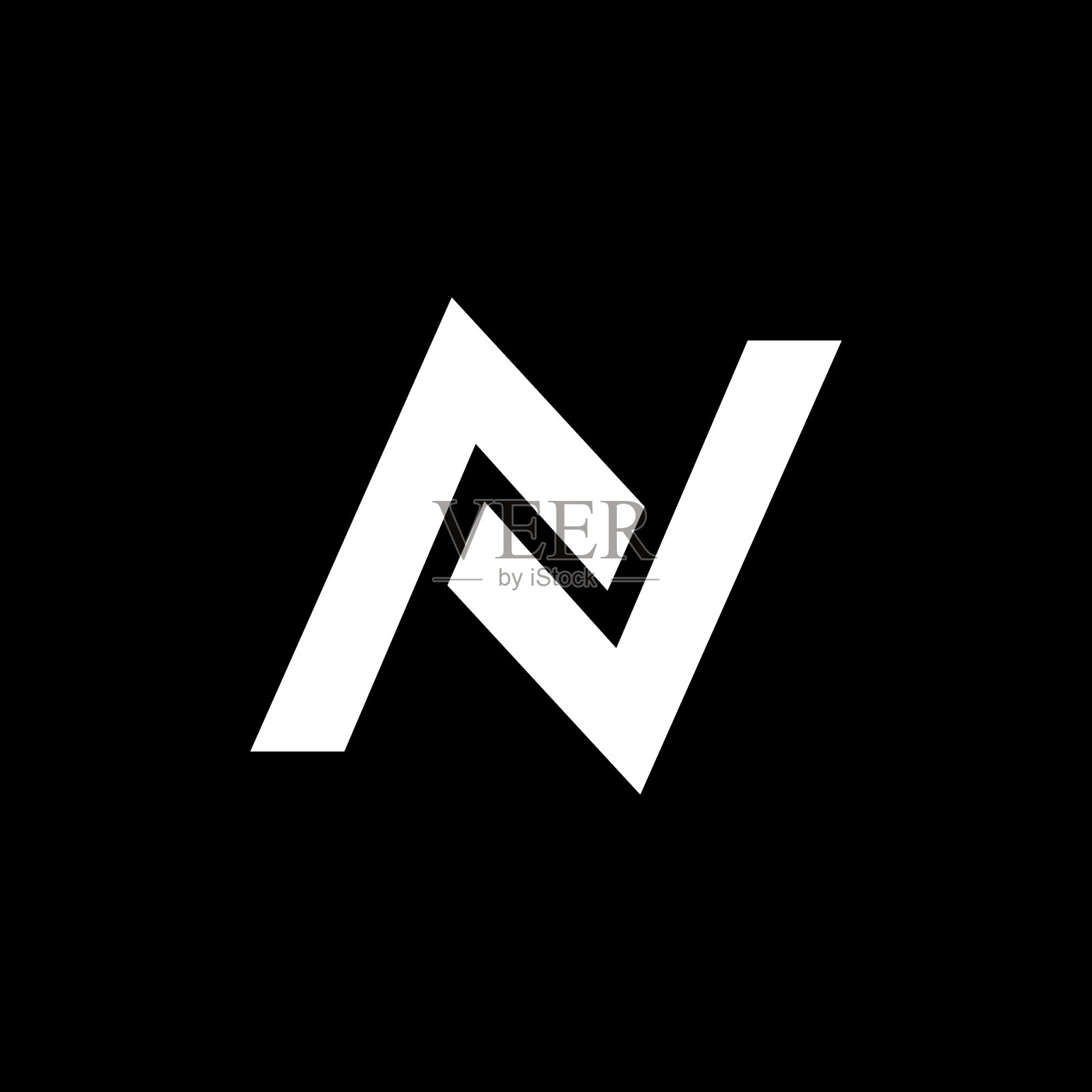 字母N标志插画图片素材