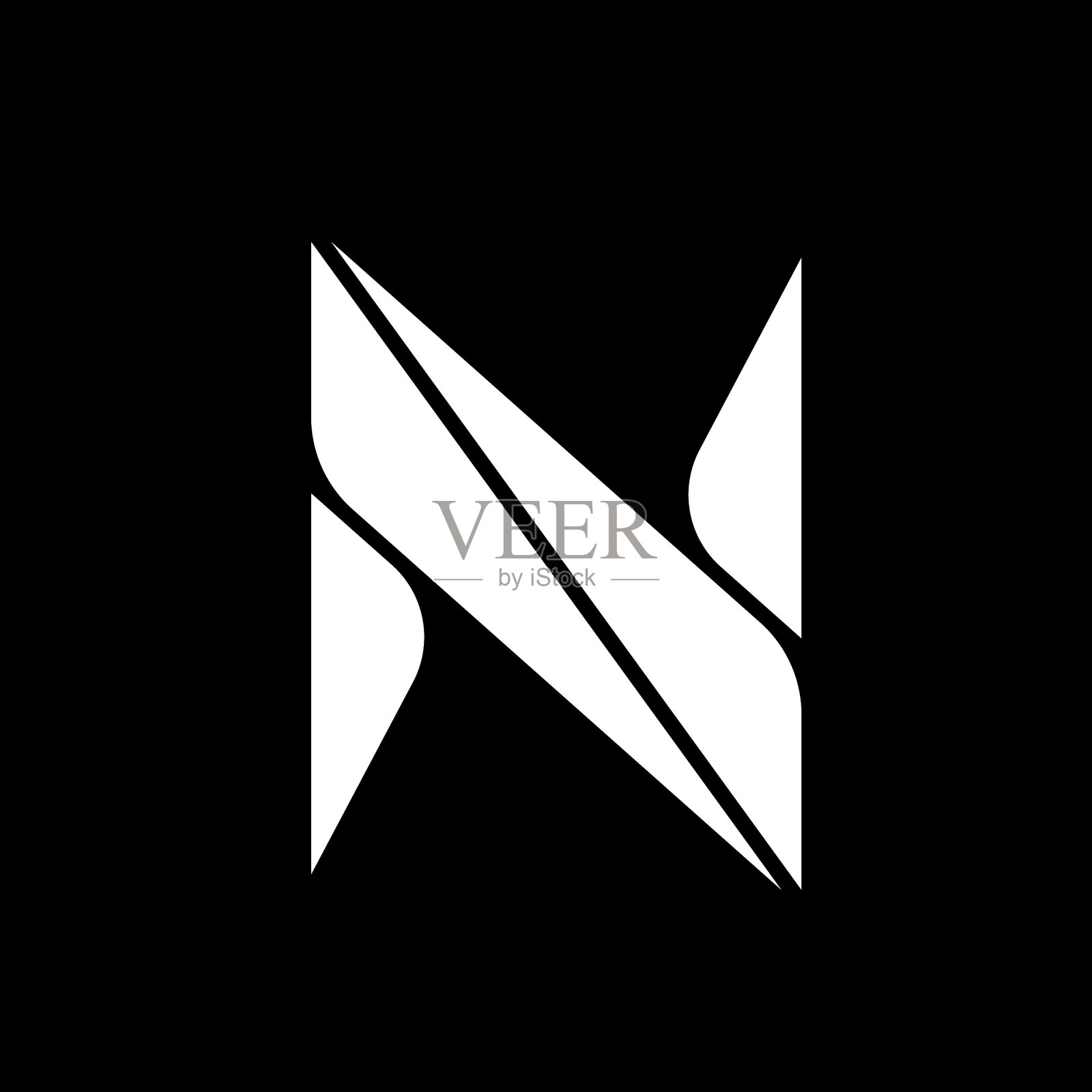 字母N标志插画图片素材