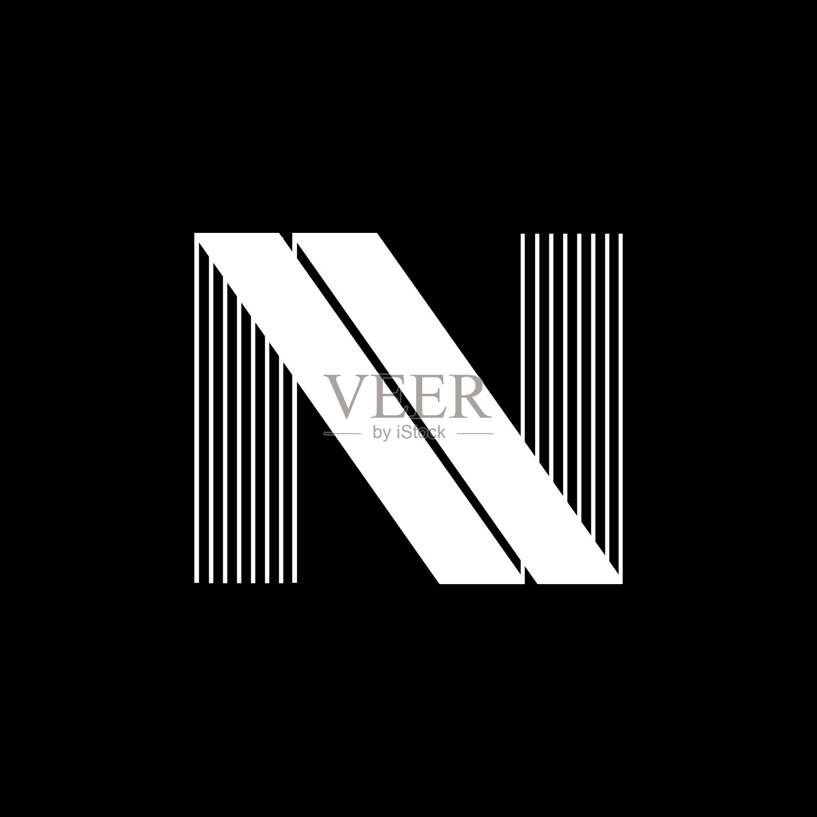 字母N标志插画图片素材