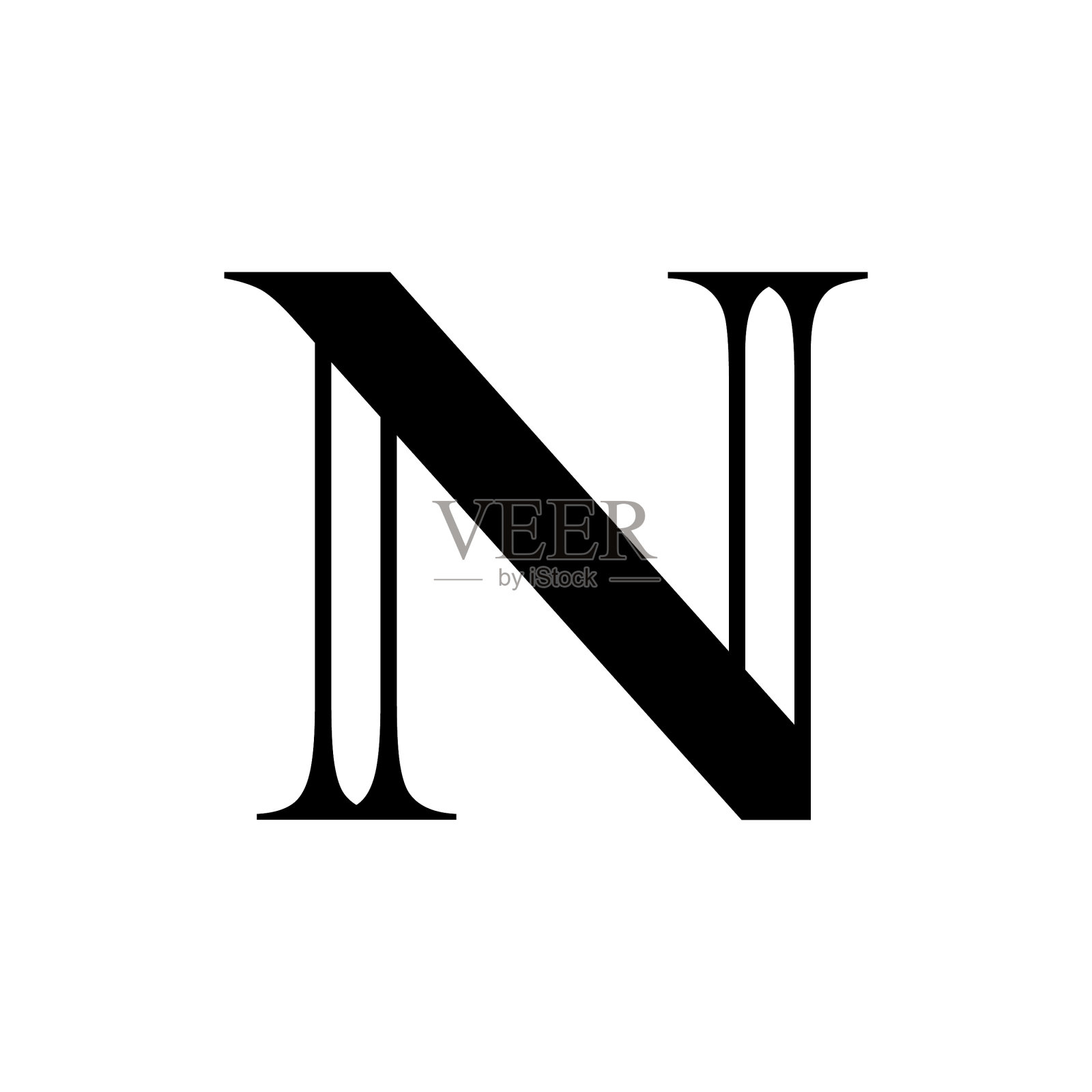 字母N标志插画图片素材