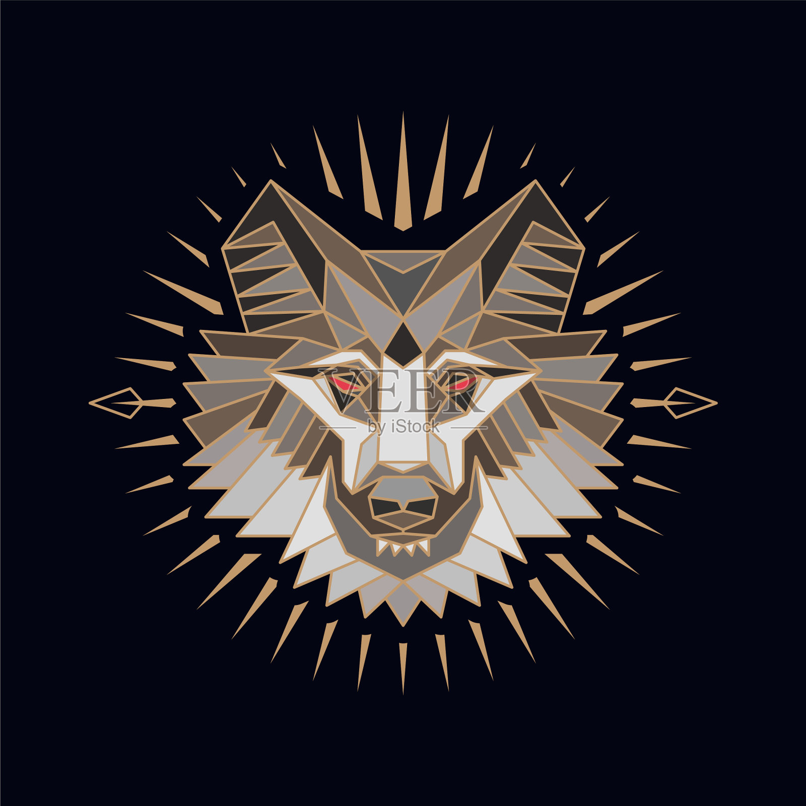 抽象的动物插画图片素材