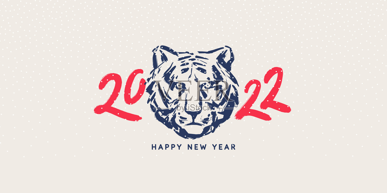 背景上有题字新年快乐插画图片素材