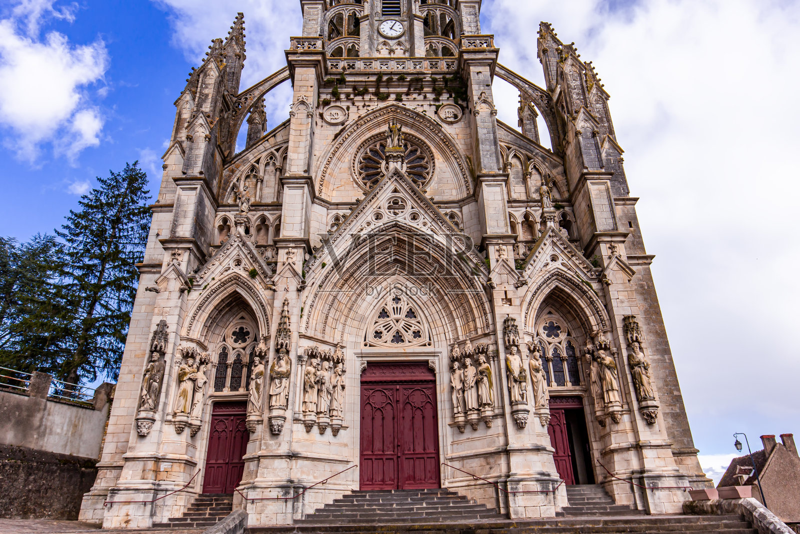 法国雪堡圣母教堂照片摄影图片