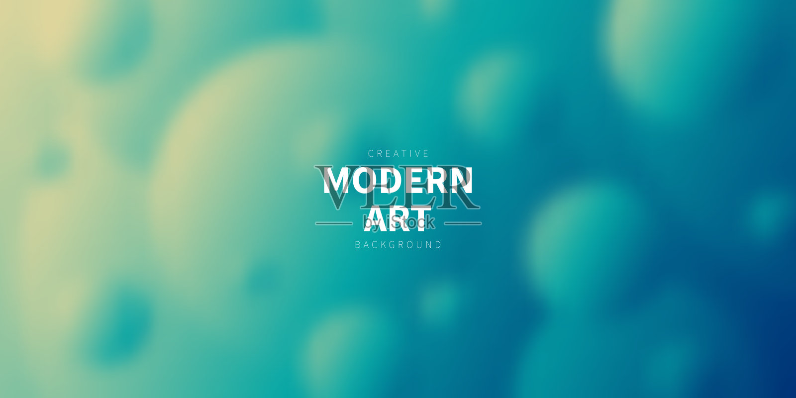 蓝色抽象背景与模糊的圆形形状插画图片素材