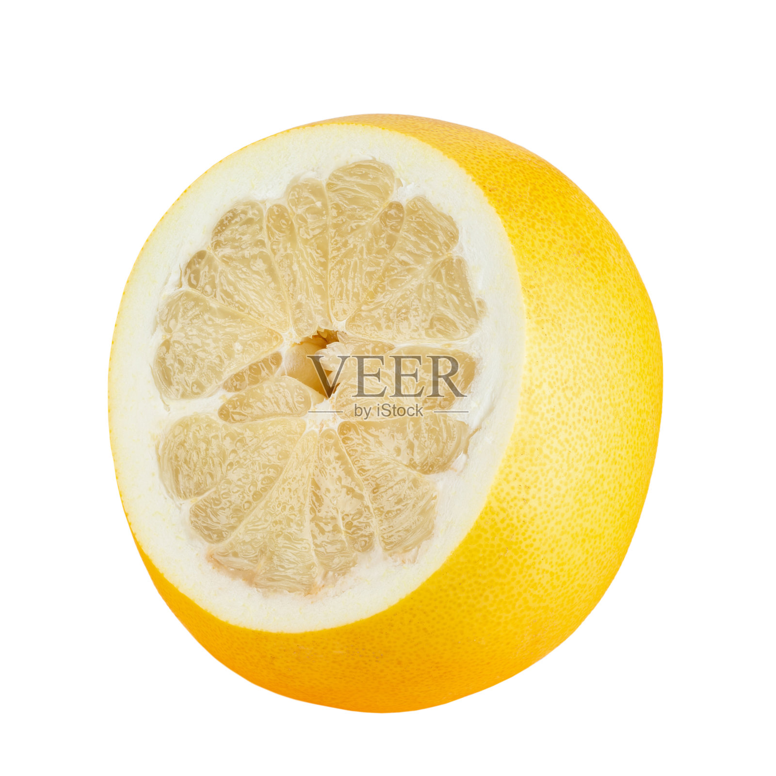 白色背景上孤立的新鲜黄色柚子。白色背景的新鲜葡萄柚。文件包含剪辑路径。照片摄影图片