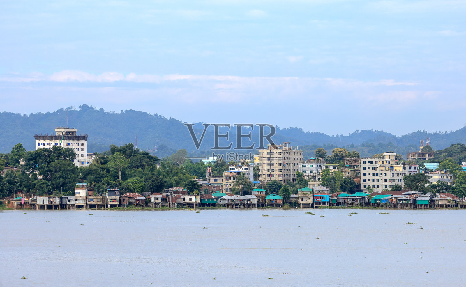 Rangamati镇附近的湖。照片摄影图片