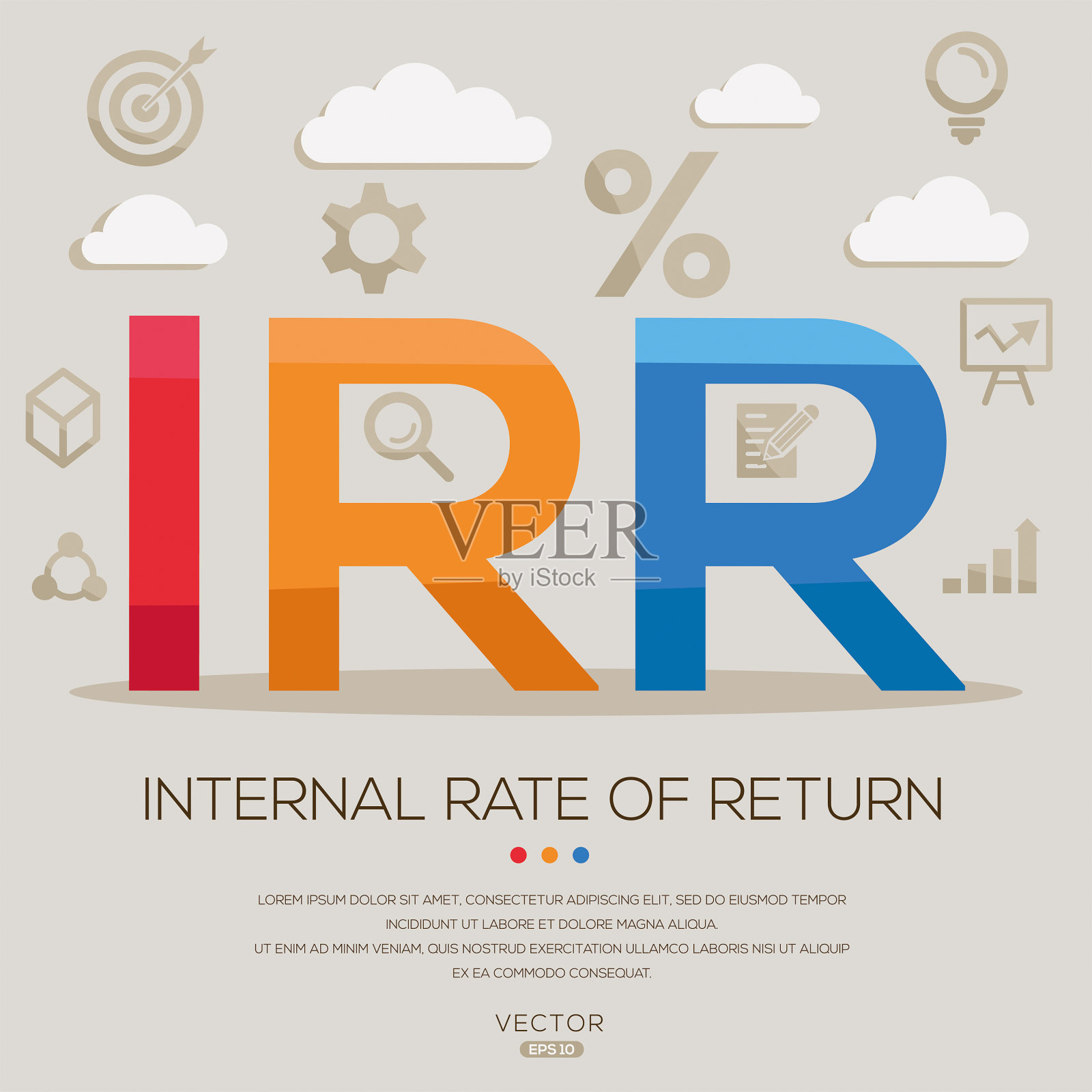 IRR _内部收益率插画图片素材