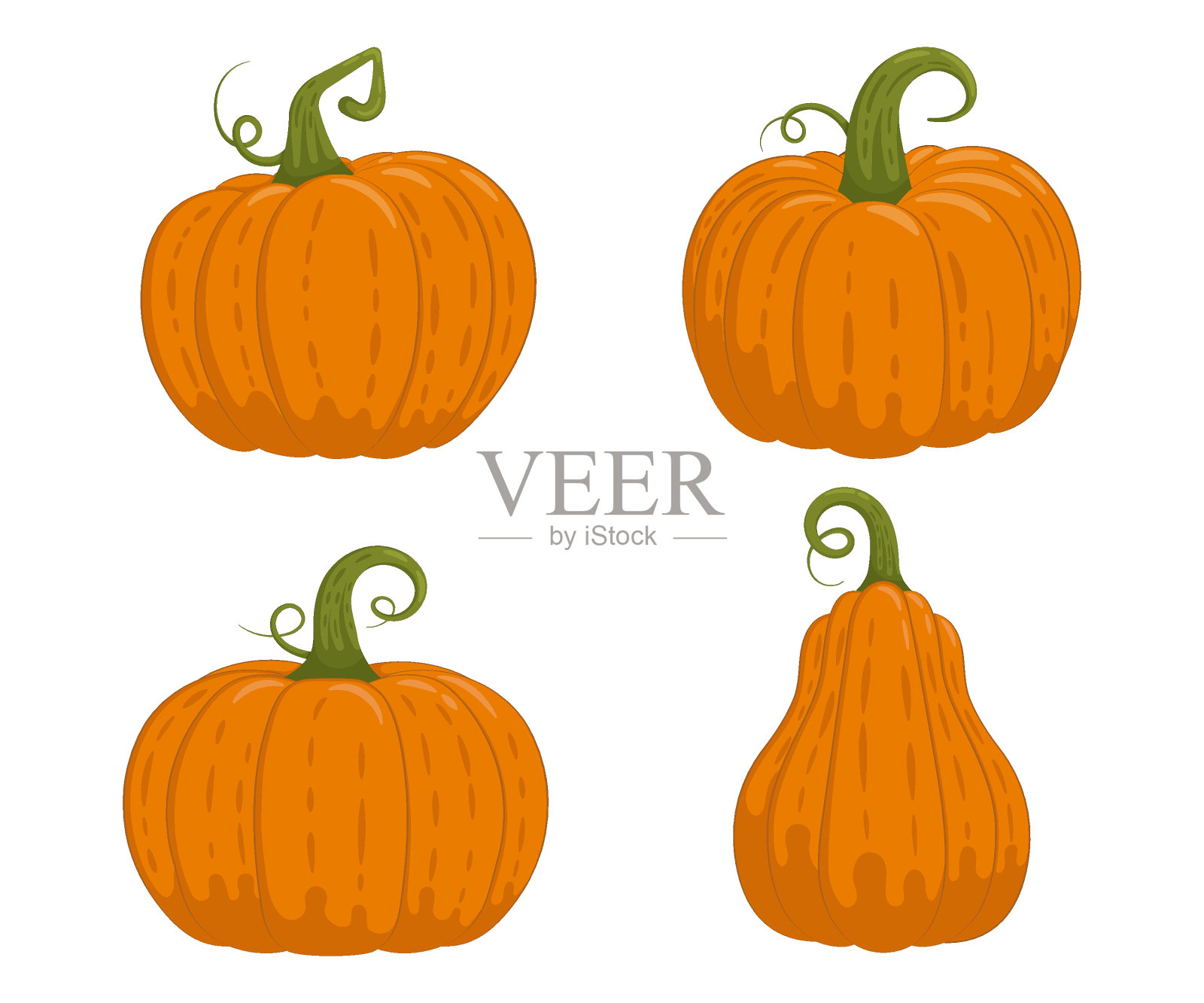 一套卡通南瓜插图插画图片素材