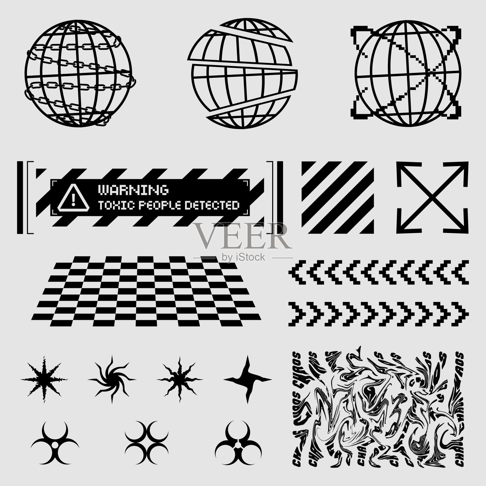 以设计都市街头服饰为元素的服装插画图片素材